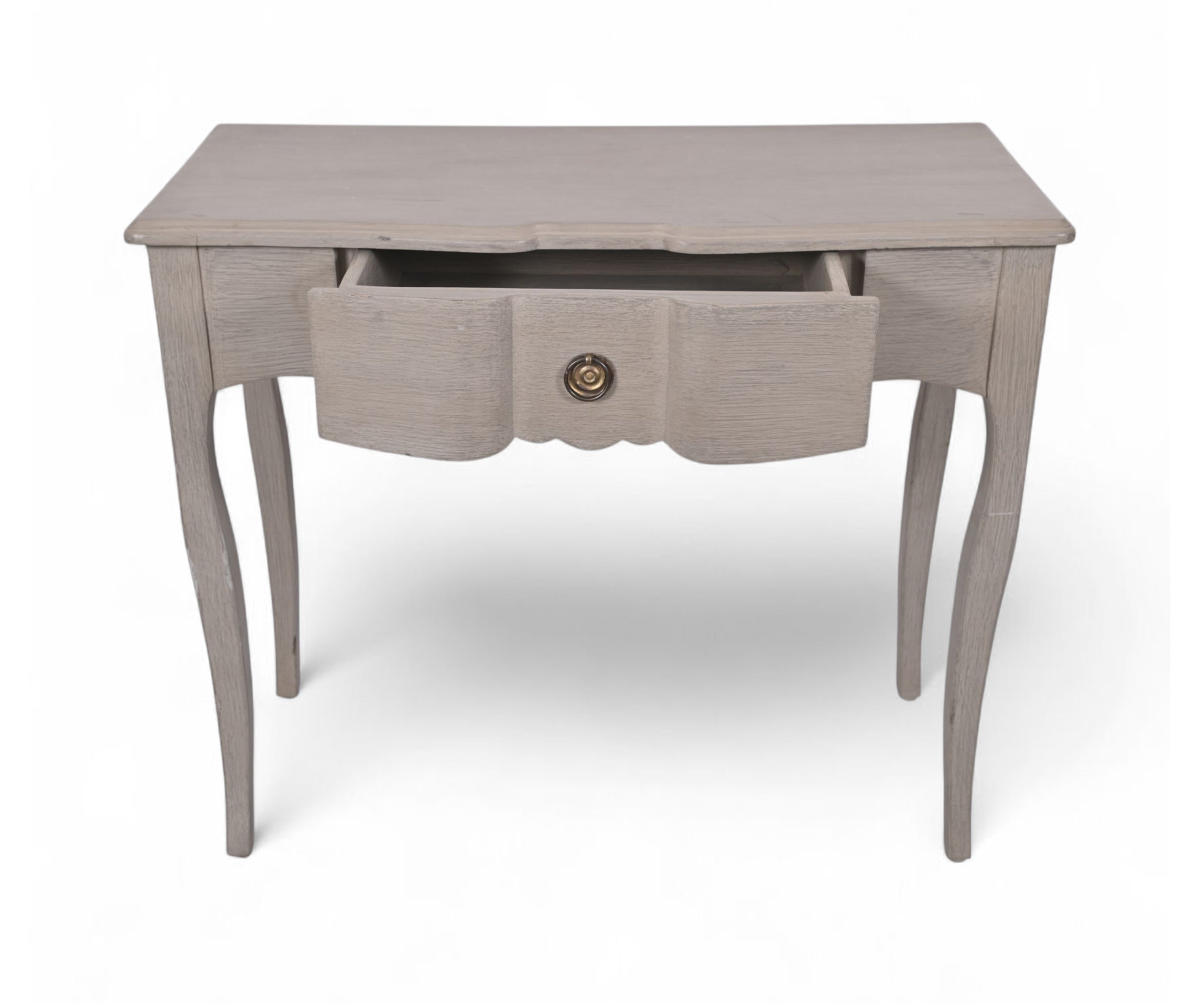 French Style Distressed Grey Ladies Writing Desk with Drawer