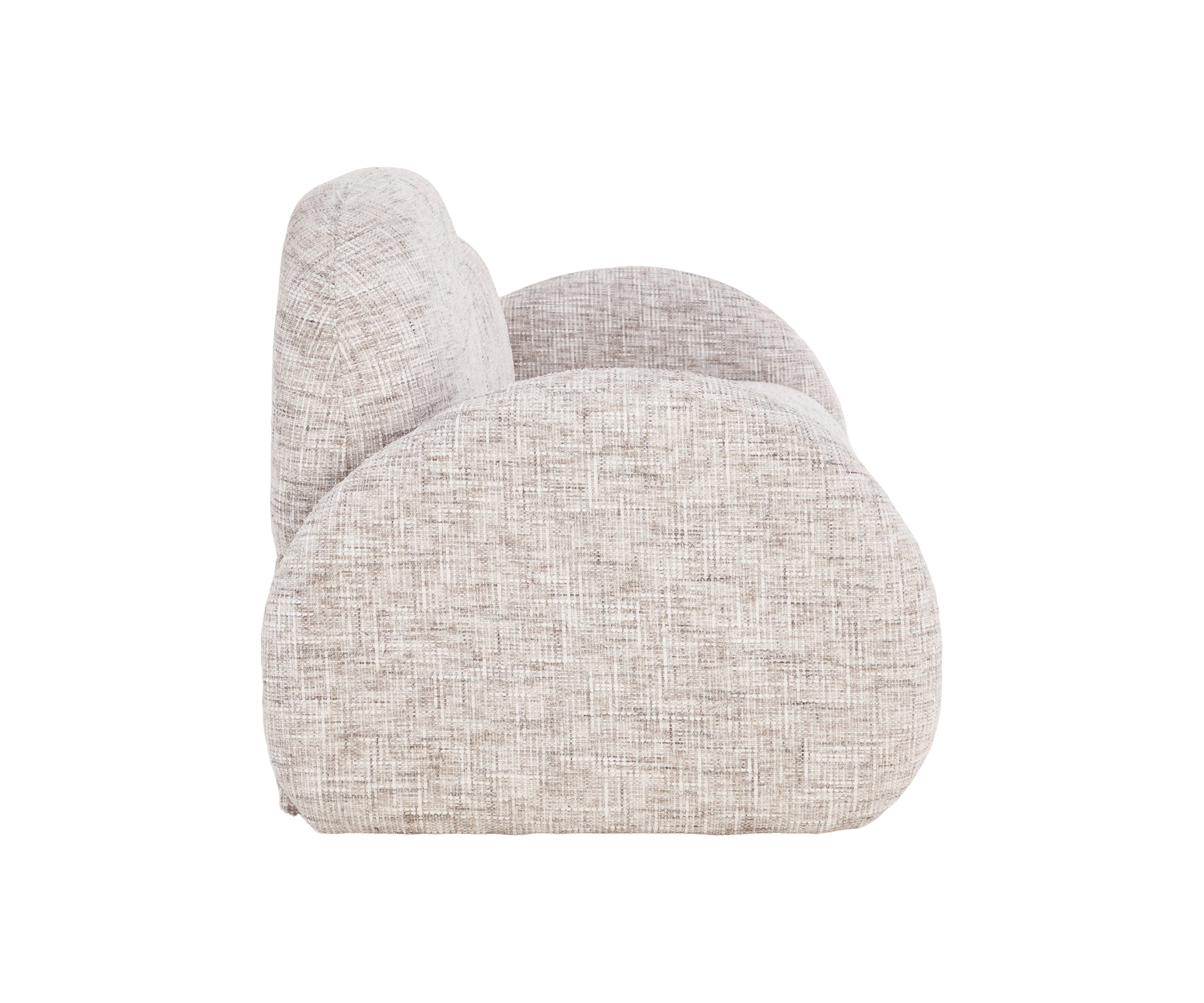 Ivory Chenille Bolster Sofa