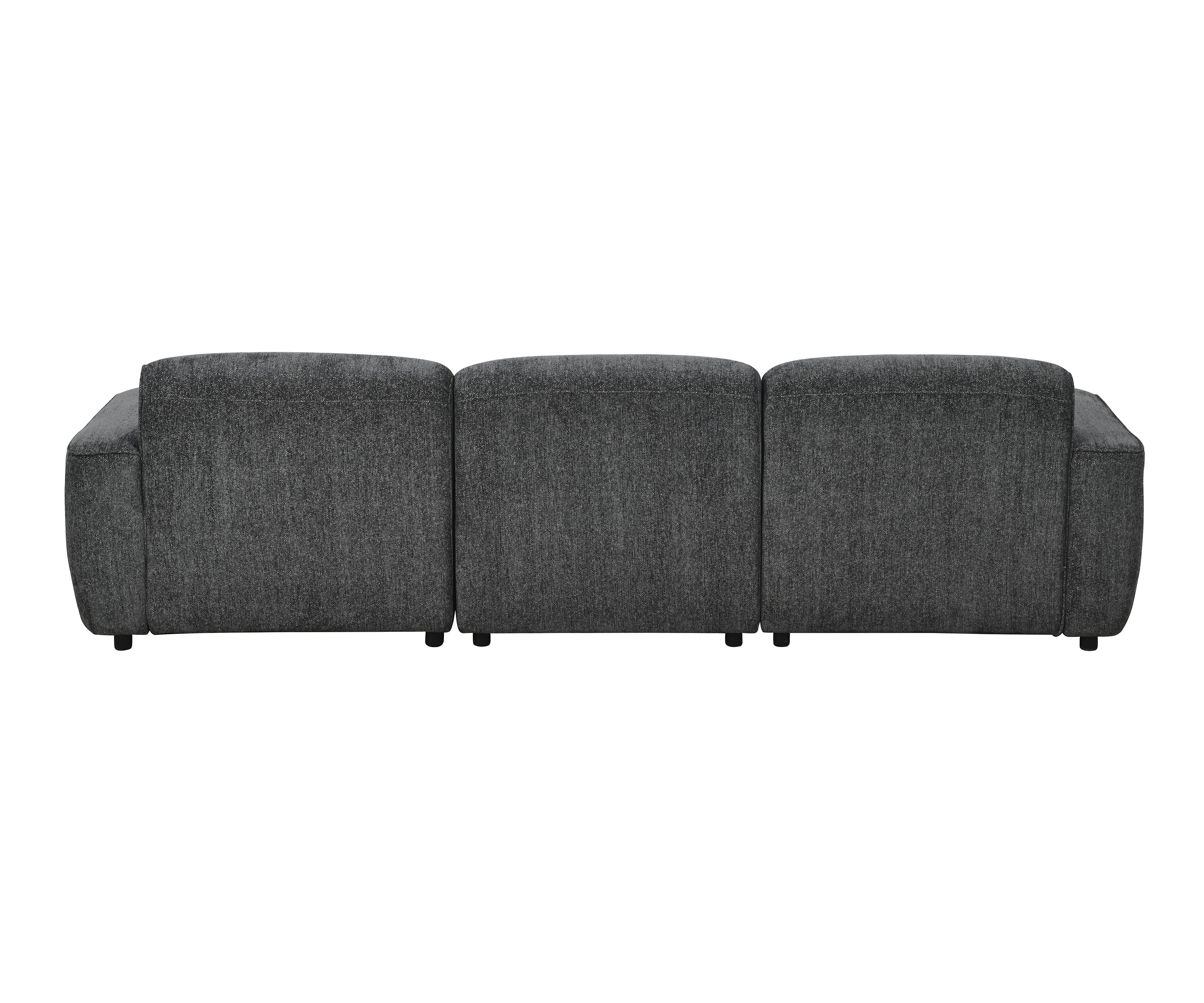 Charcoal Grey Chenille L-Shape Sofa