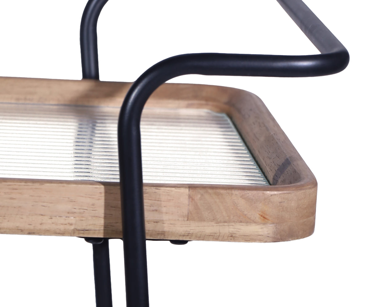 Two-Tier Wooden Frame Kitchen Trolley