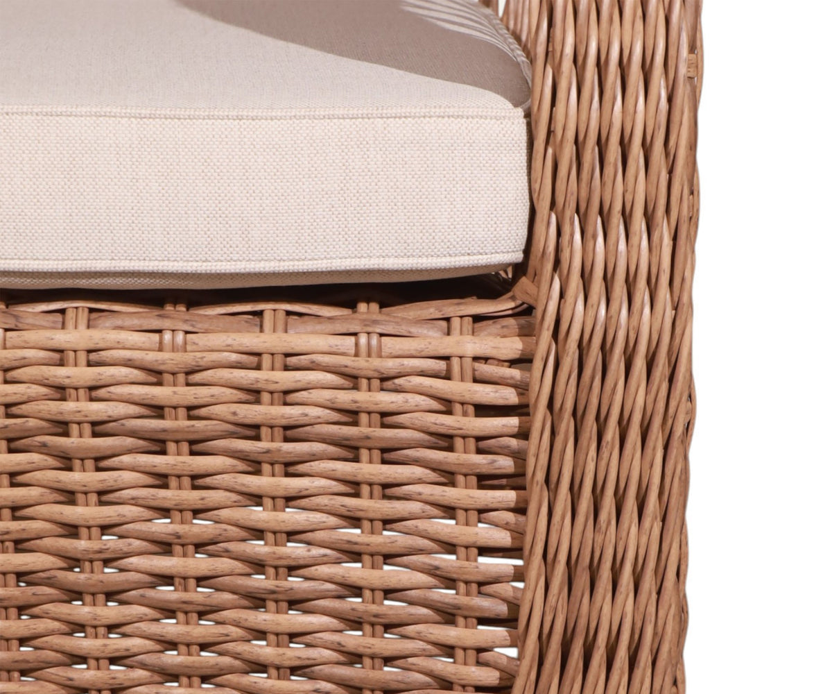 Woven Outdoor Rocking Armchair with Wooden Runners