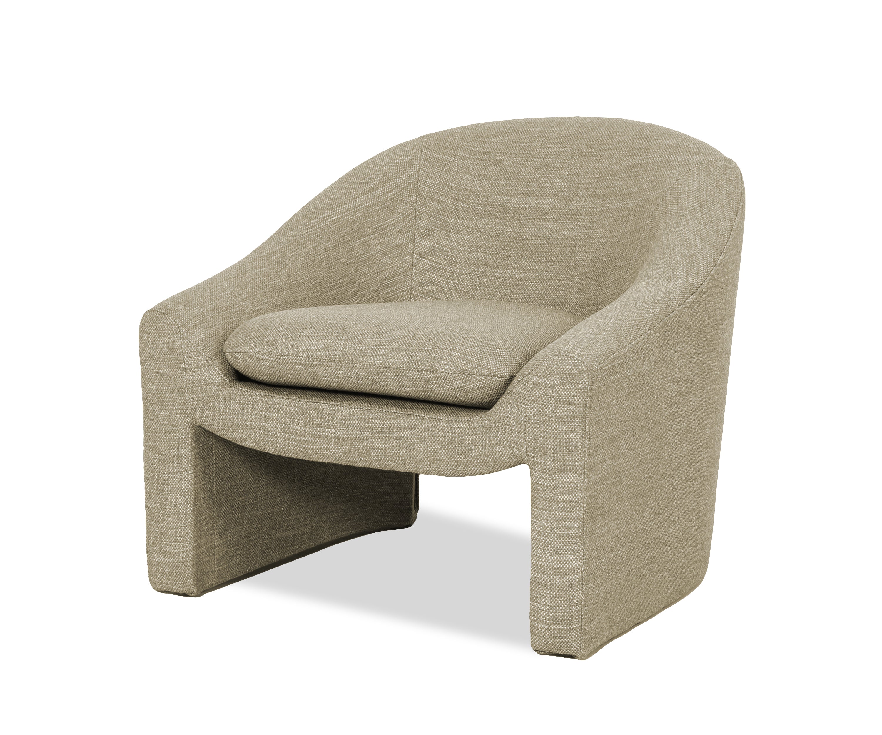 Modern Textured Fabric Armchair