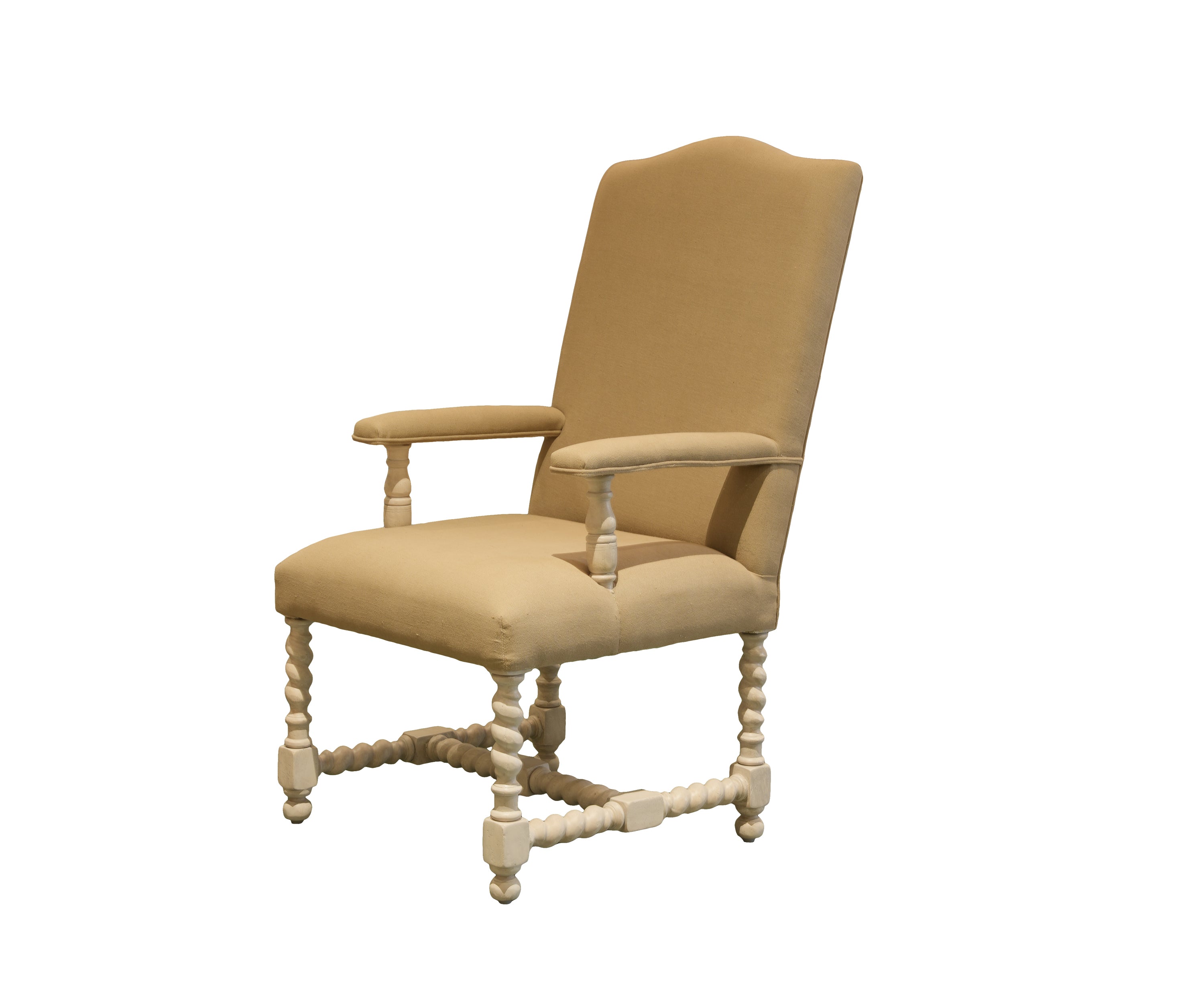 Mustard Barley Twist High Back Armchair