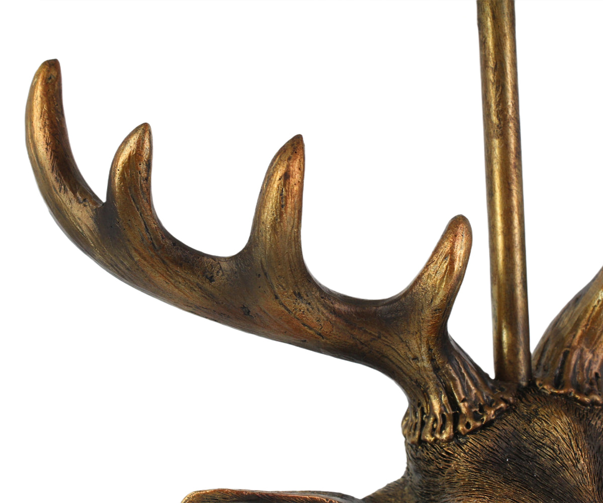 Antlered Stag Head Table Lamp