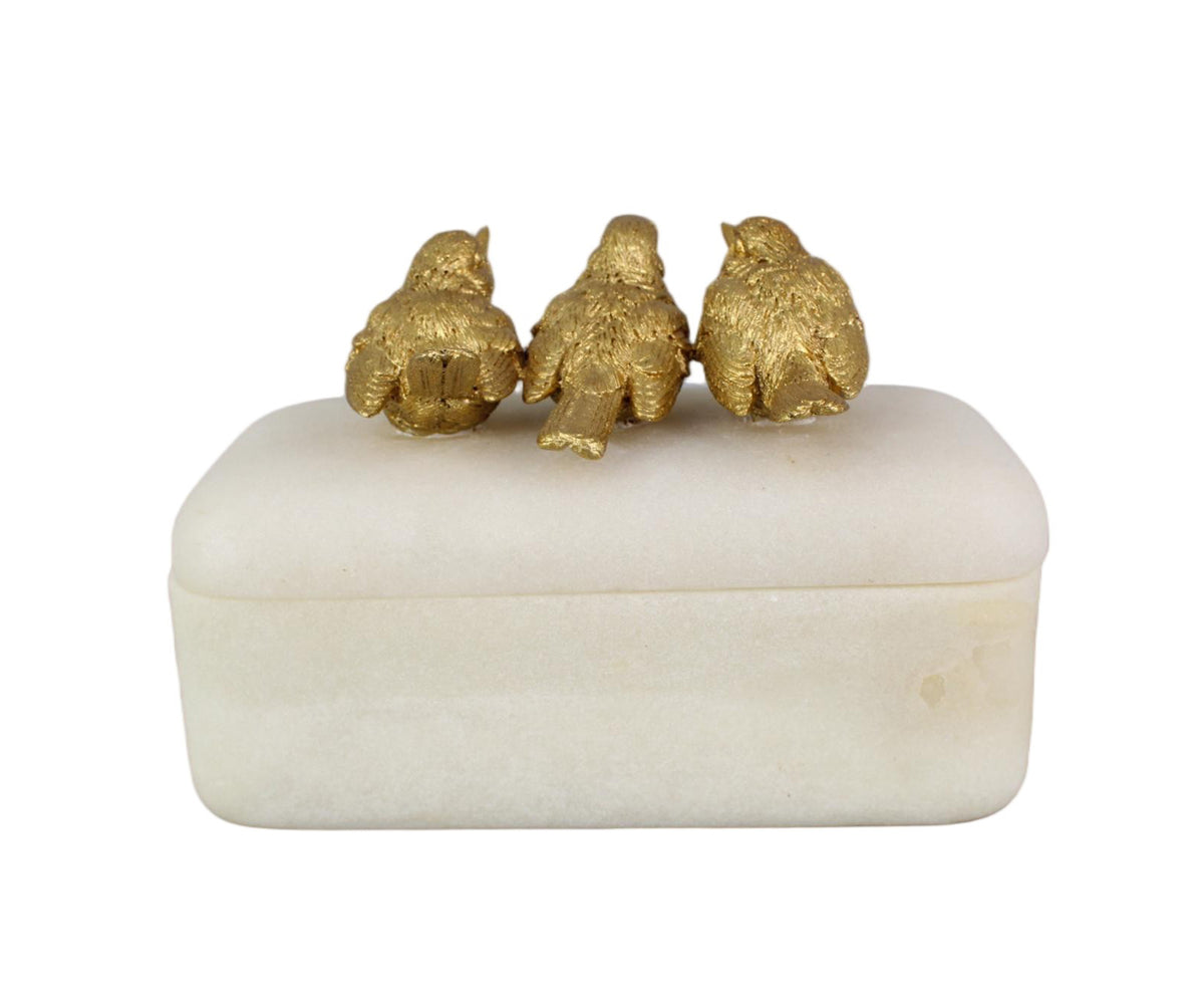 Modern Trinket Box with Perched Birds