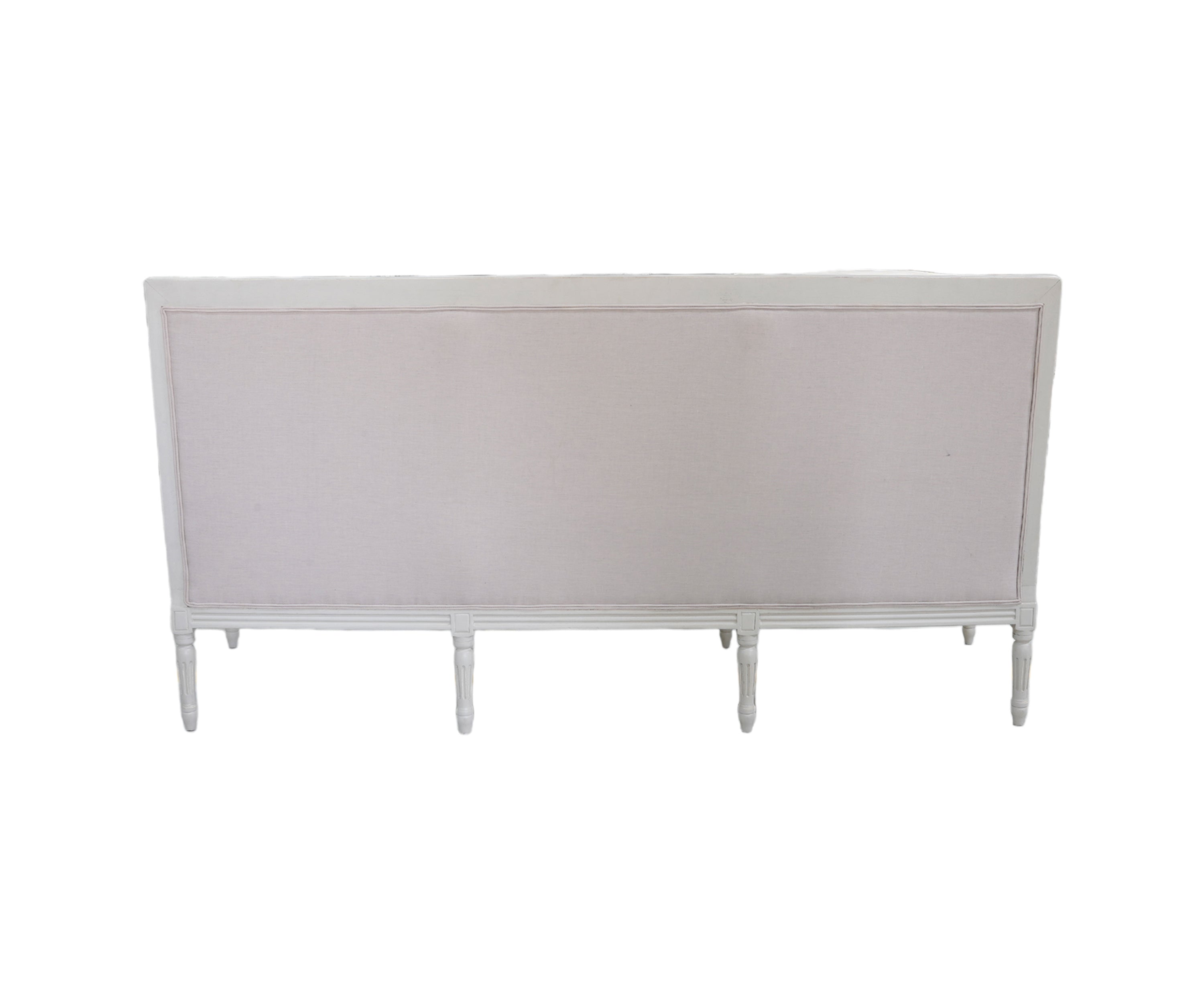 Gustavian Upholstered Three-Seater Sofa with Solid Wood Frame