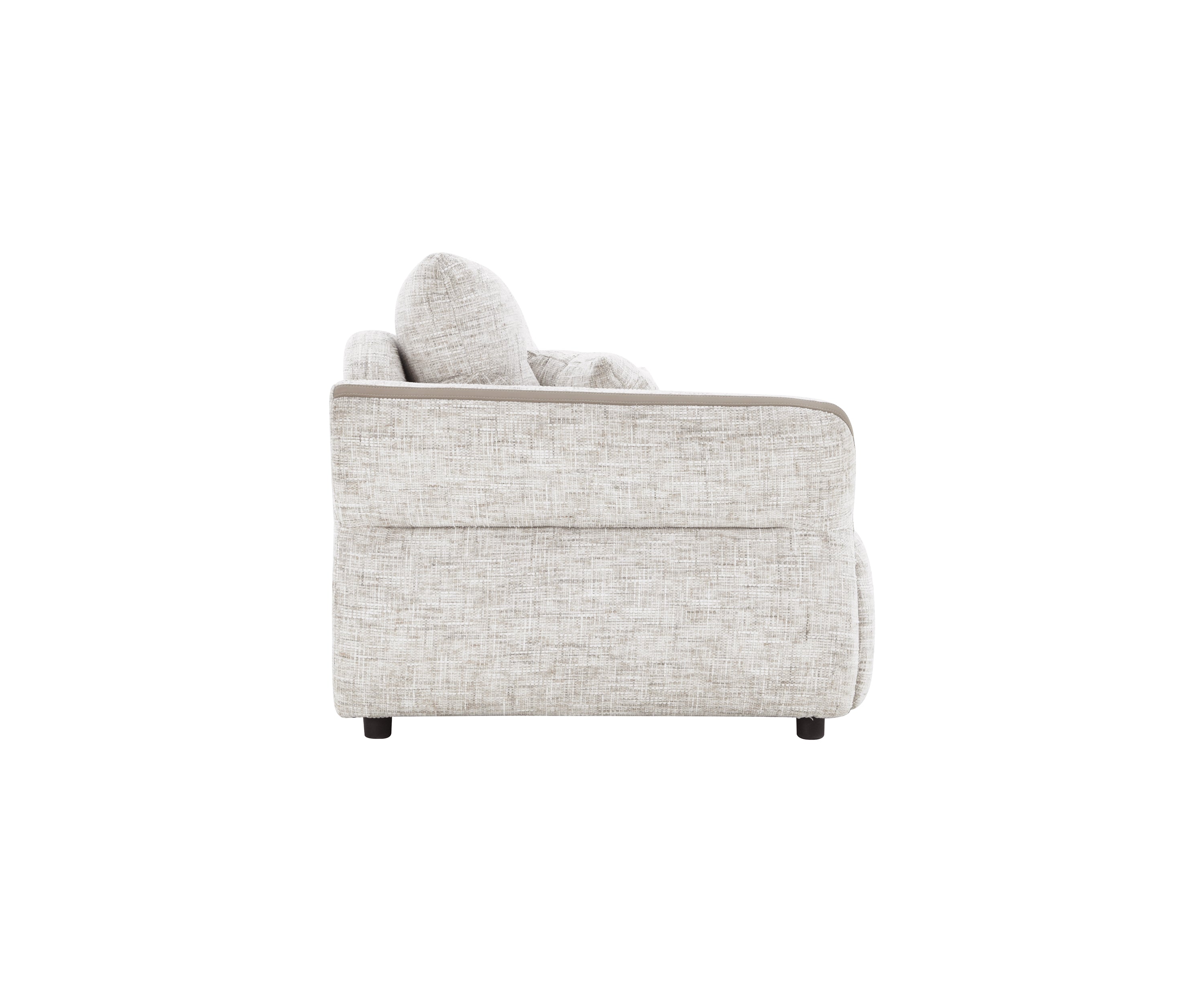 Cream White Chenille 4-Seater Sofa with Scatter Cushions