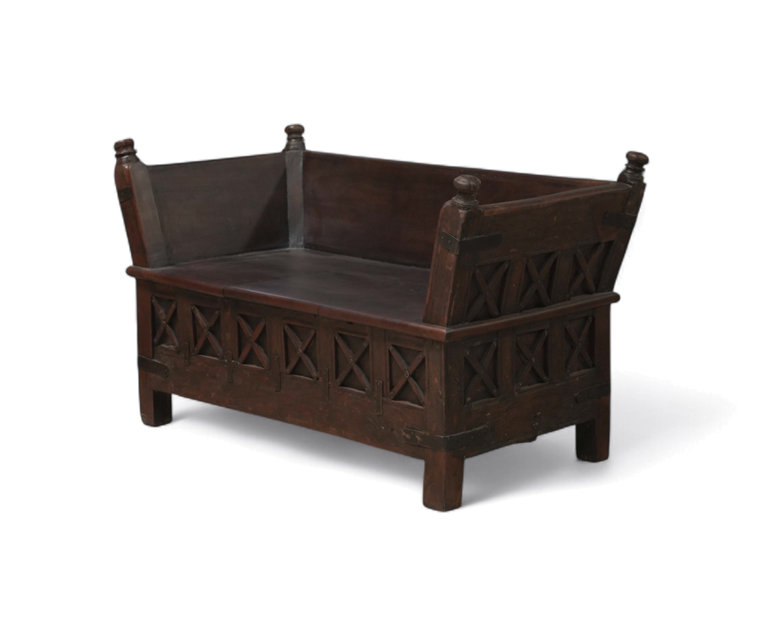 Wooden Box Settle Storage Bench