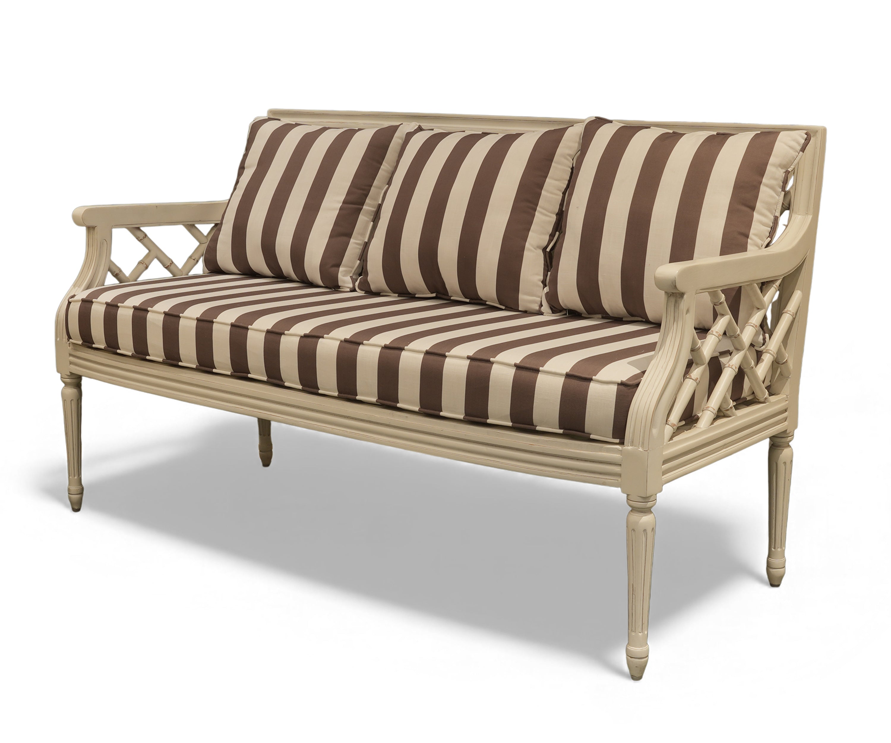 Gustavian Lattice 2 Seater Sofa