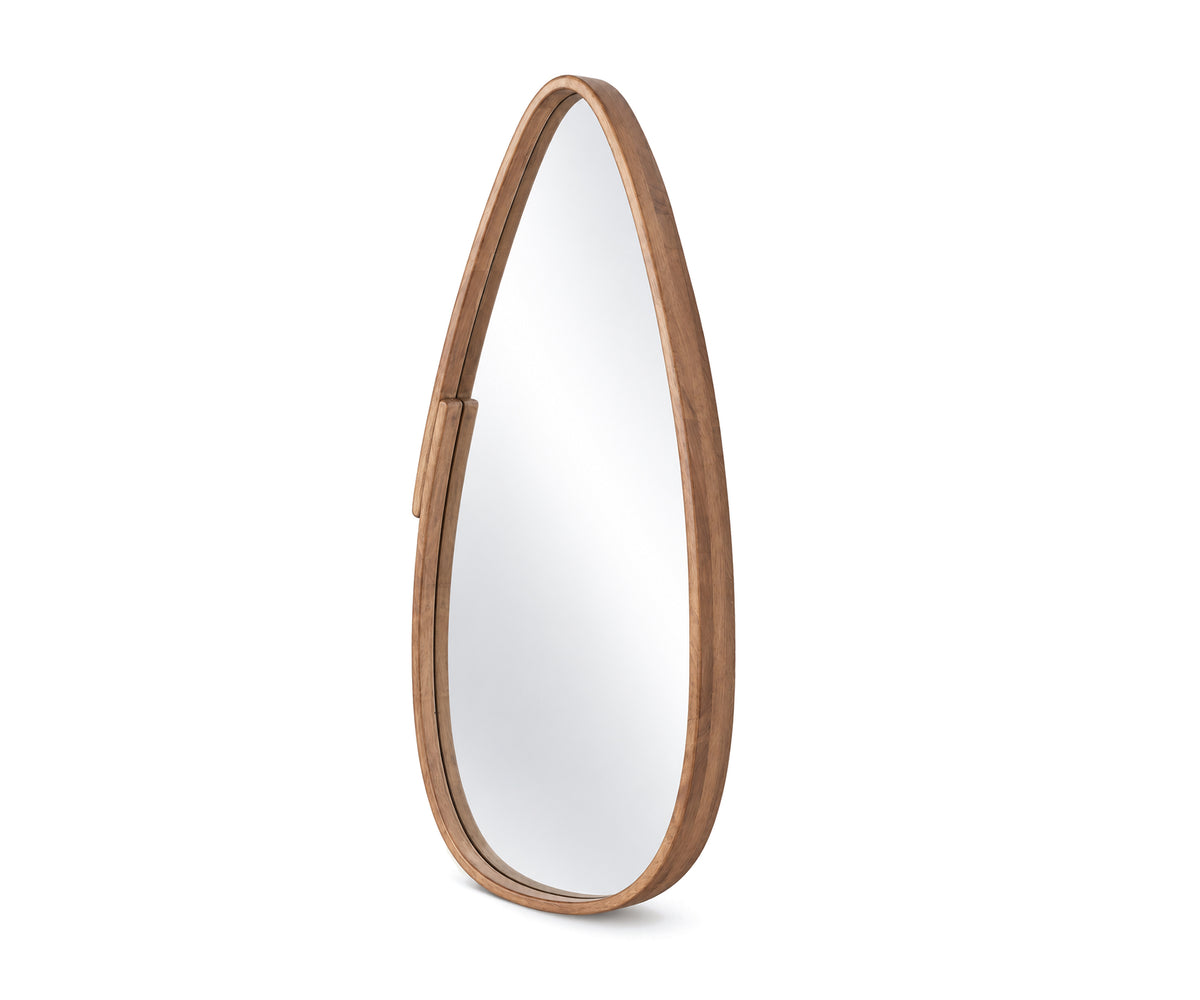 Asymmetrical Teardrop Organic Wall Mirror