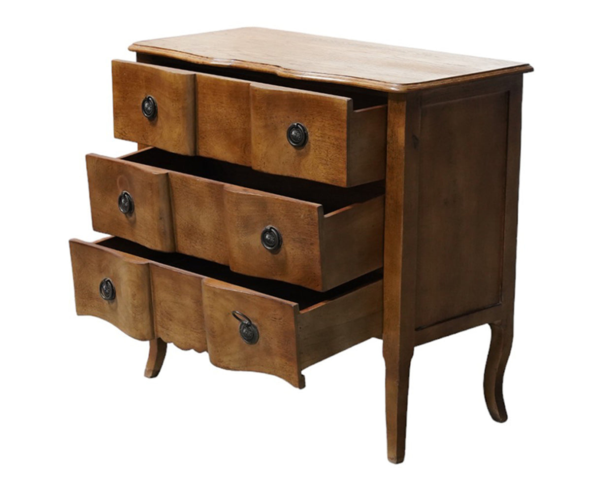 Two Toned French Style Chest of Drawers with Cabriole Legs