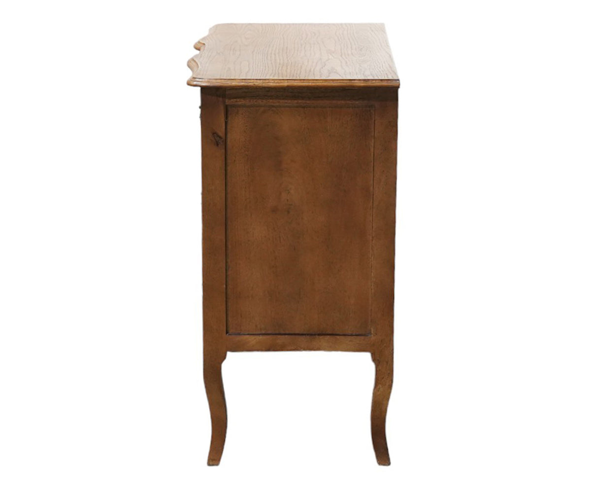 Two Toned French Style Chest of Drawers with Cabriole Legs