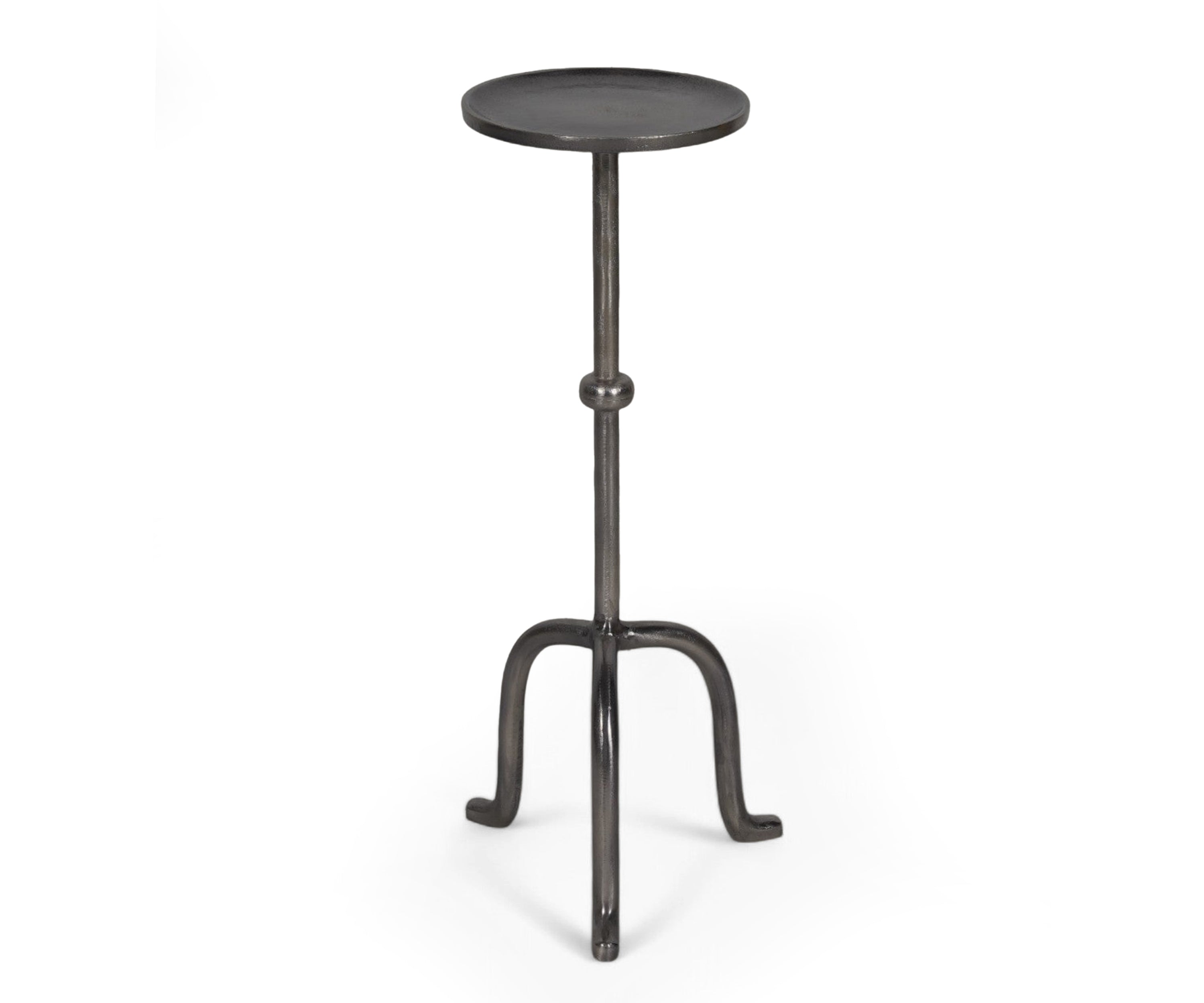 Vintage Metal Martini Side Table with Tripod Base