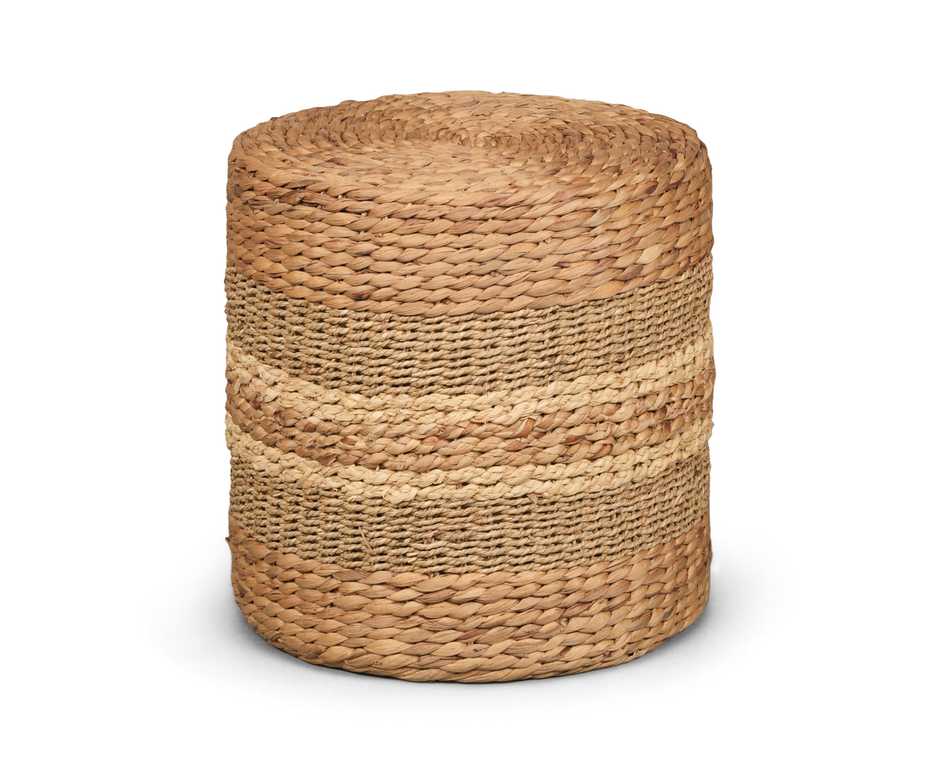 Round Jute Ottoman Stool