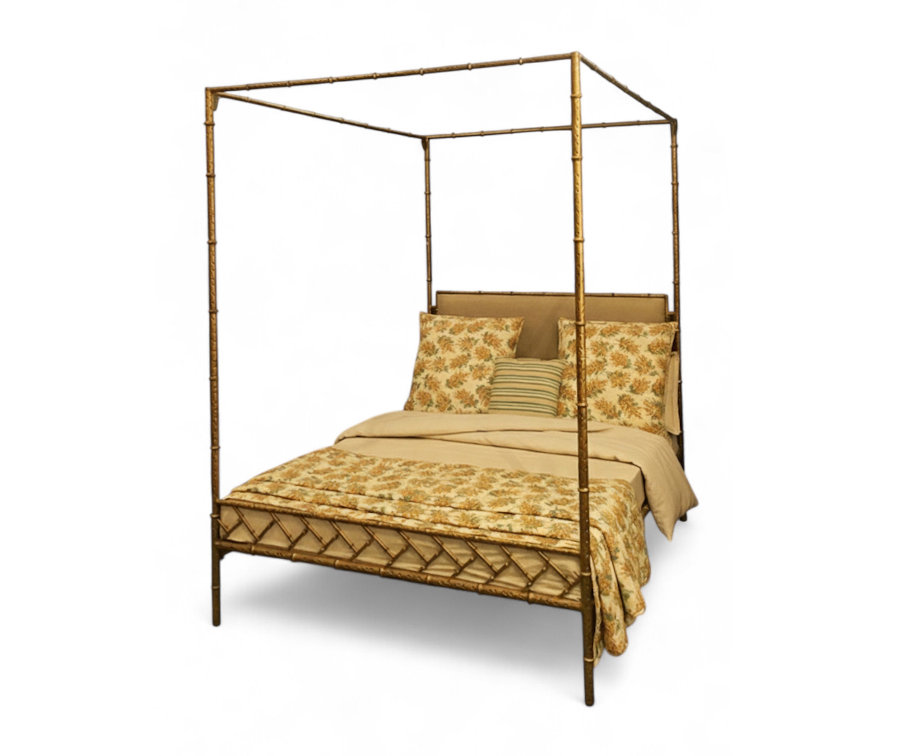 Aurelia Bamboo-Style Canopy Queen's Bed