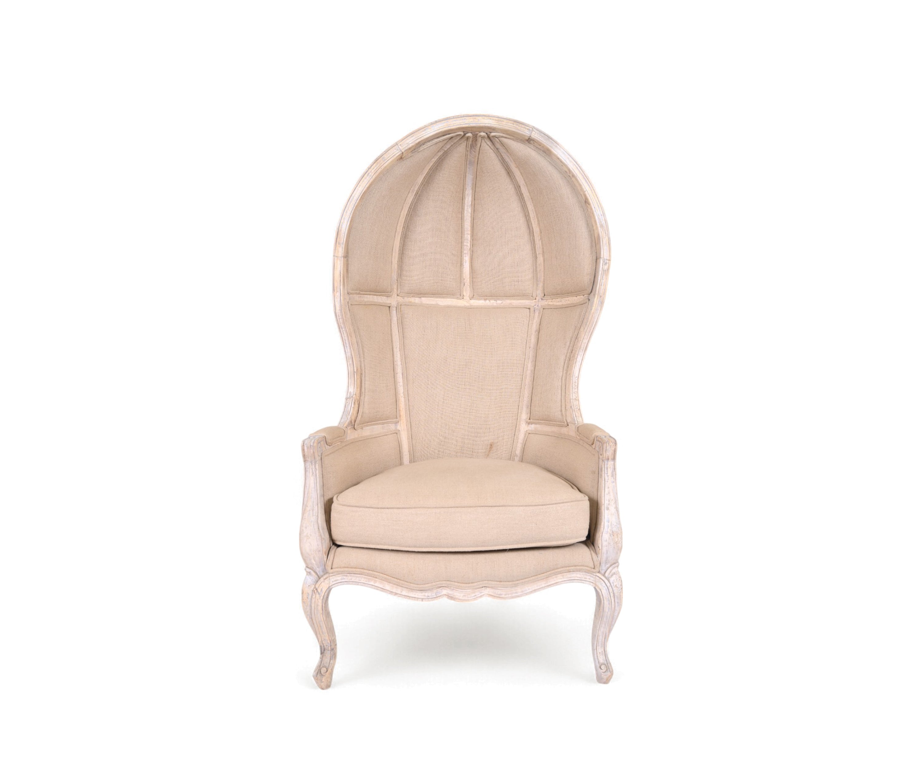 Arched High Back Accent Chair with Curved Legs