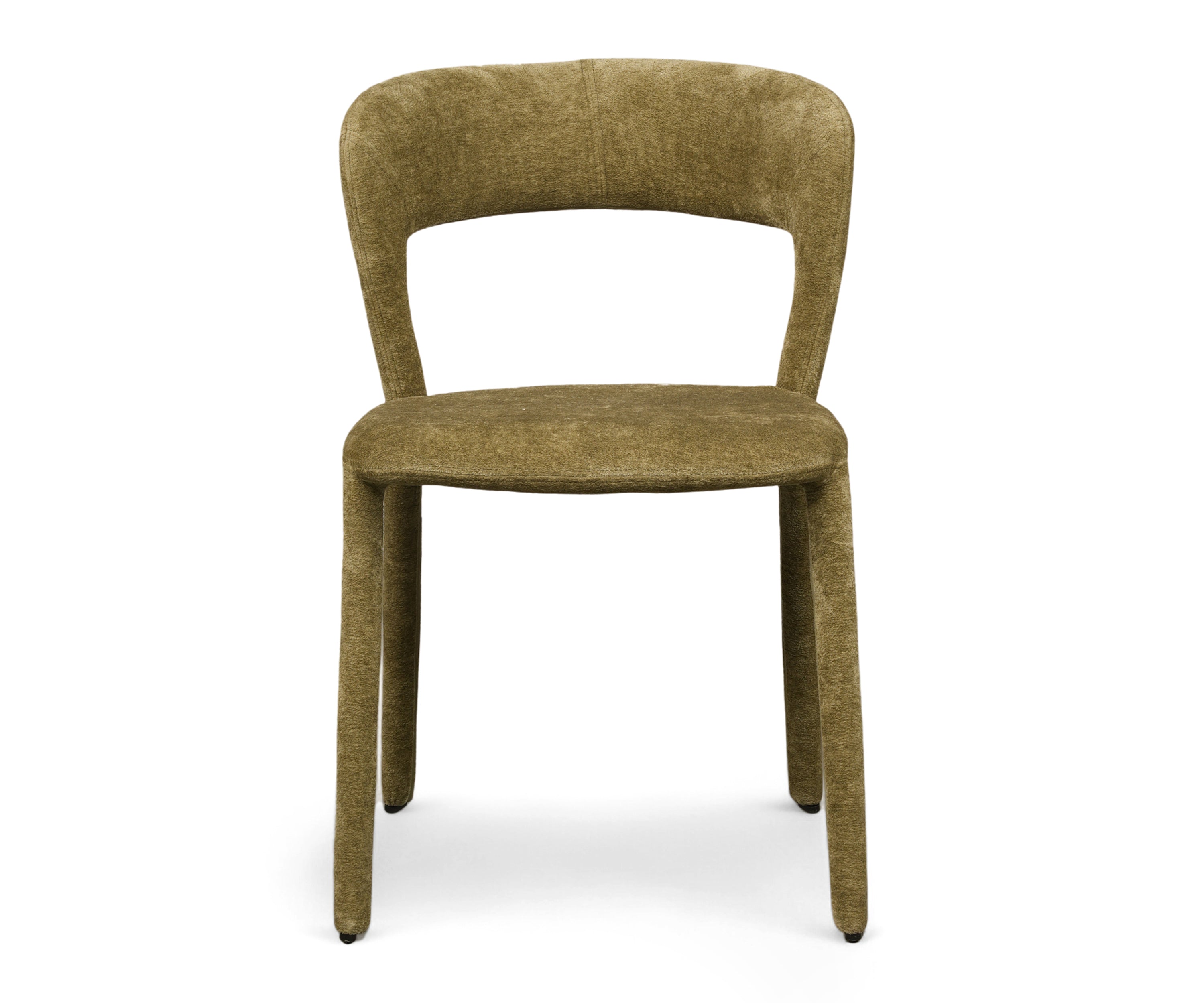 Olive Taupe Sculpted Back Upholstered Dining Chair