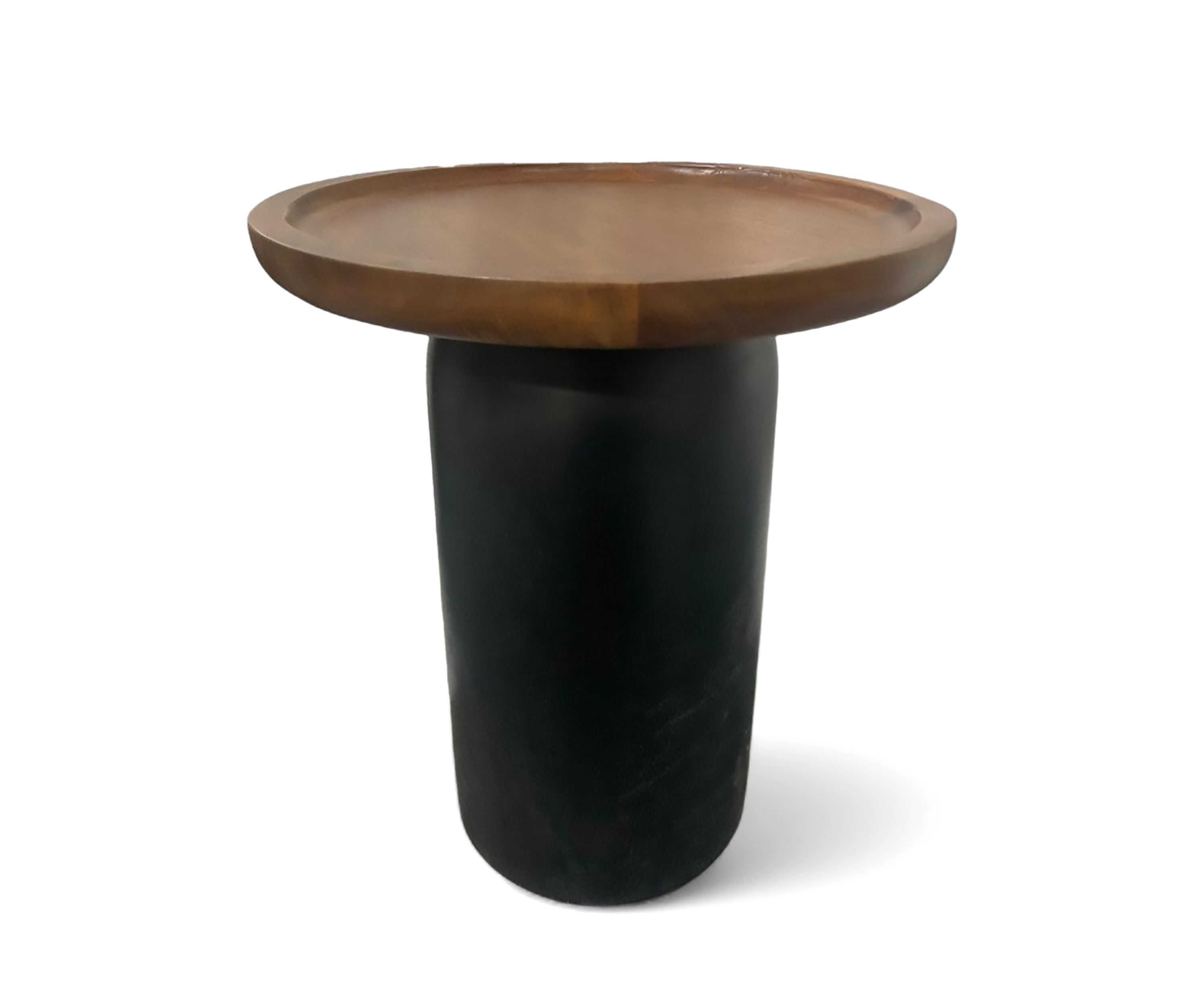 Elegant Wooden Pedestal Side Table