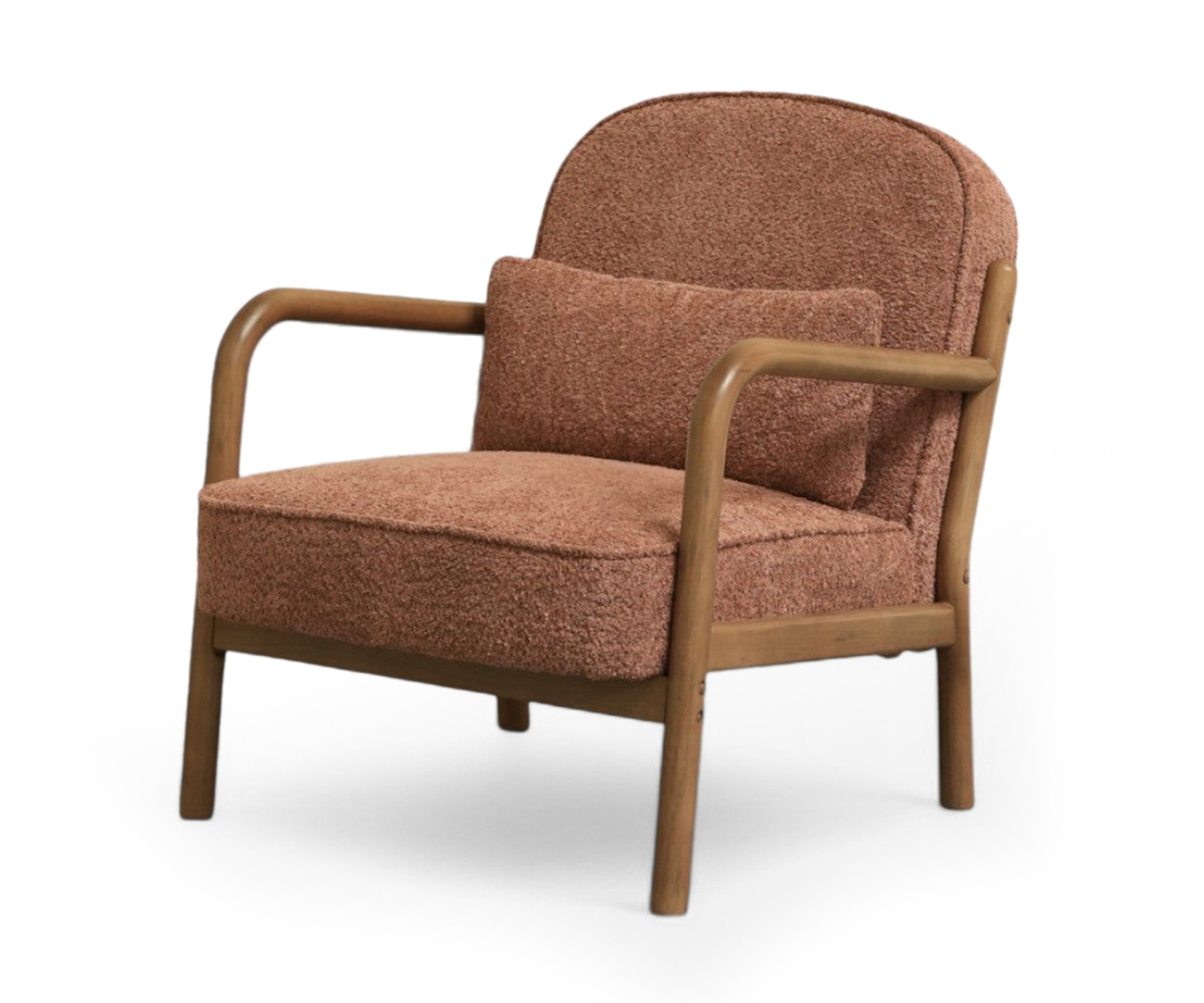 Curved Frame Bouclé Single seater Sofa Chair