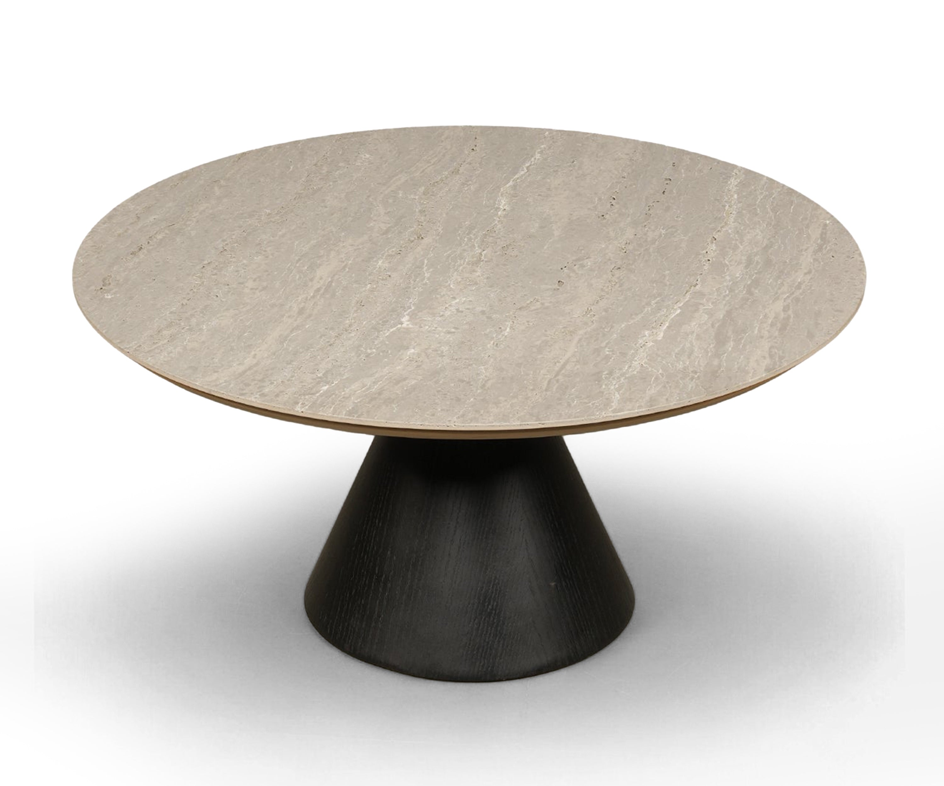 Contemporary Marble Pedestal Coffee Table