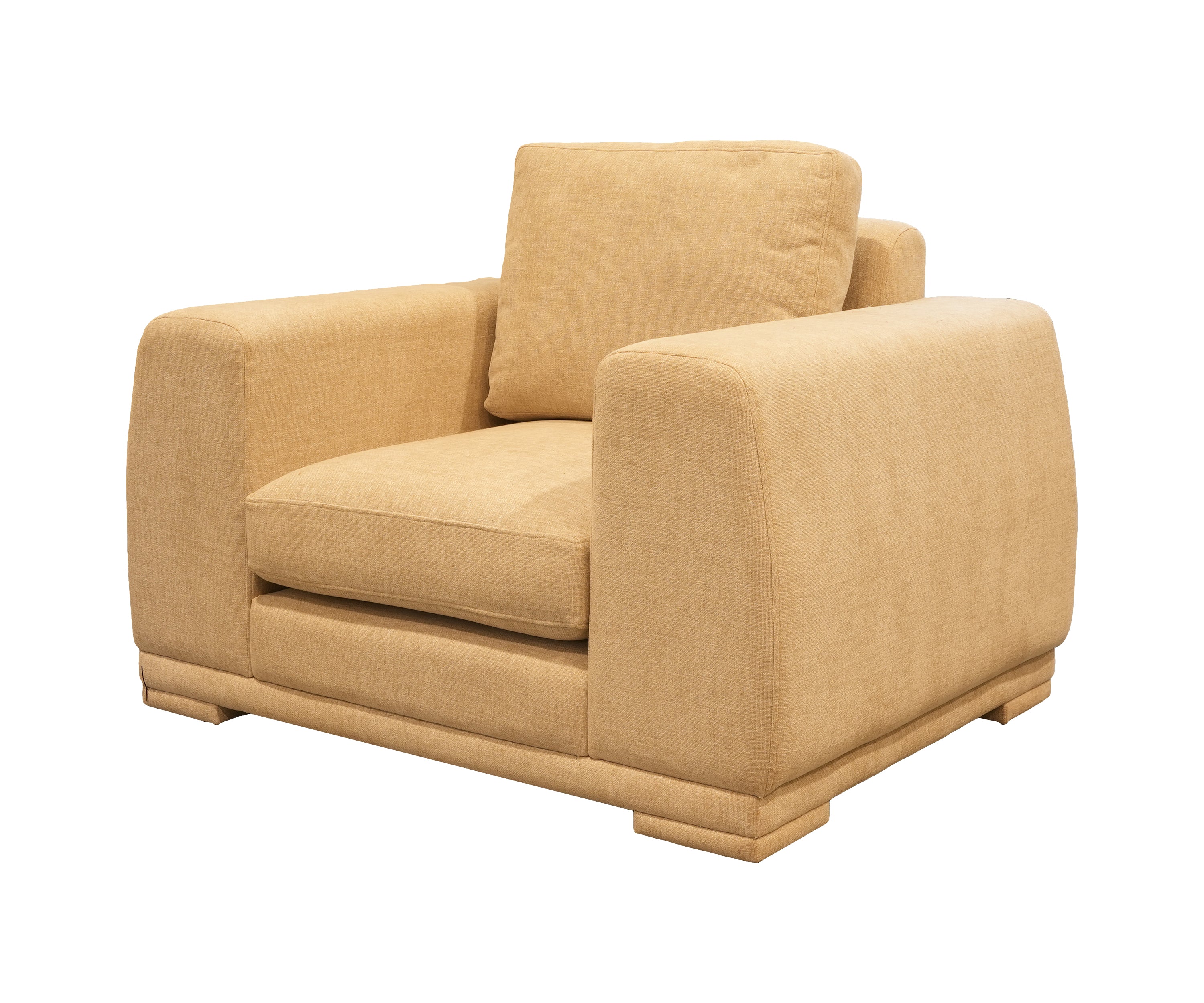 Modern Upholstered Single-Seater Sofa with Wide Arms