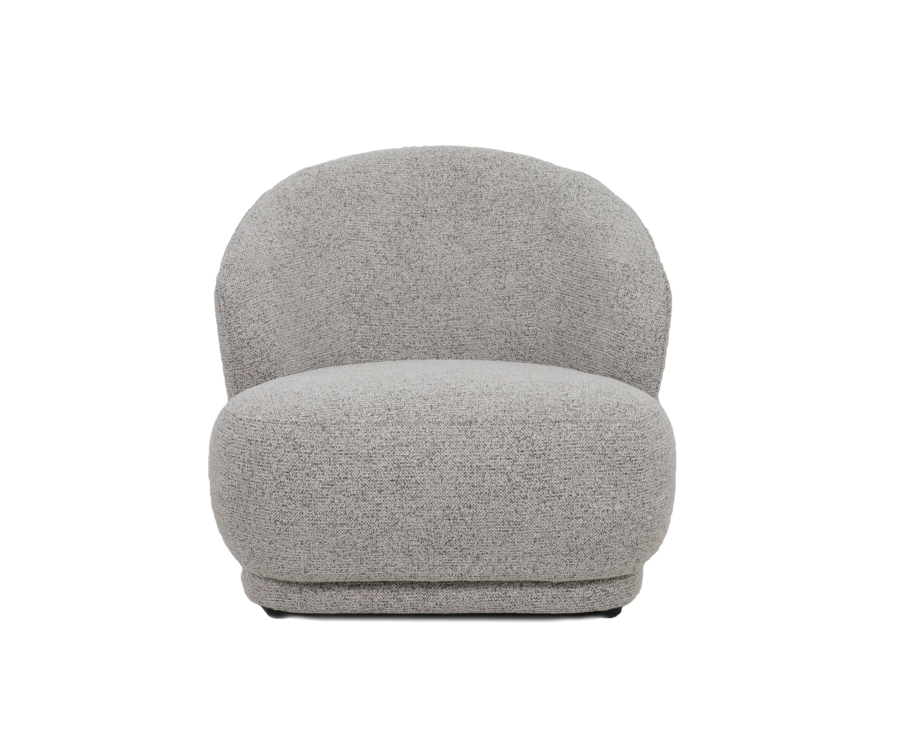 Curved Wrap-Around Boucle Chair
