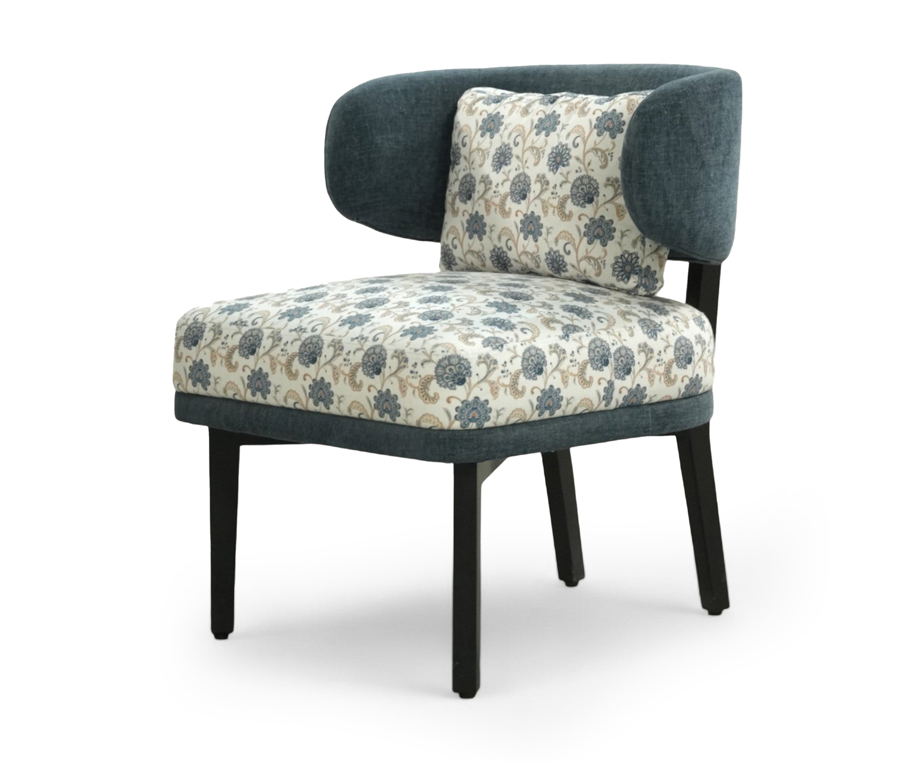 Sage Cotton Printed Accent Chair