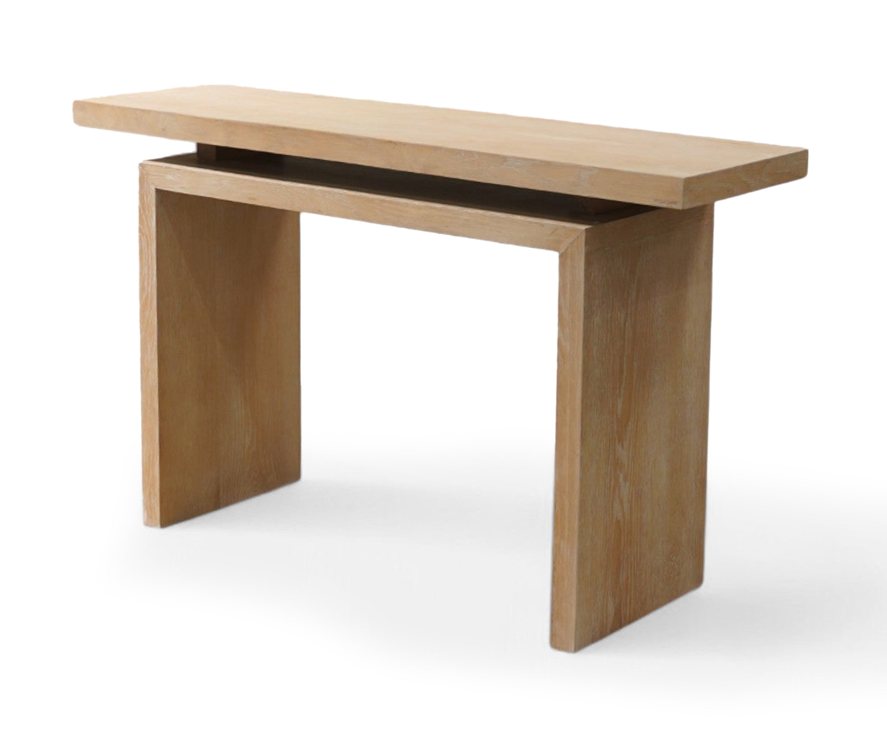Modern Oak Console Table with Floating Top