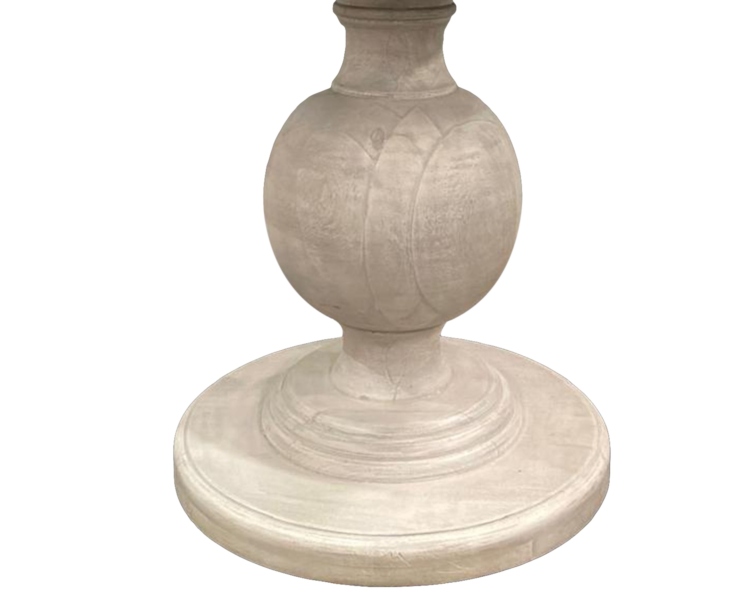 Whitewash Round 4 Seater Dining Table with Urn-Shaped Pedestal Base