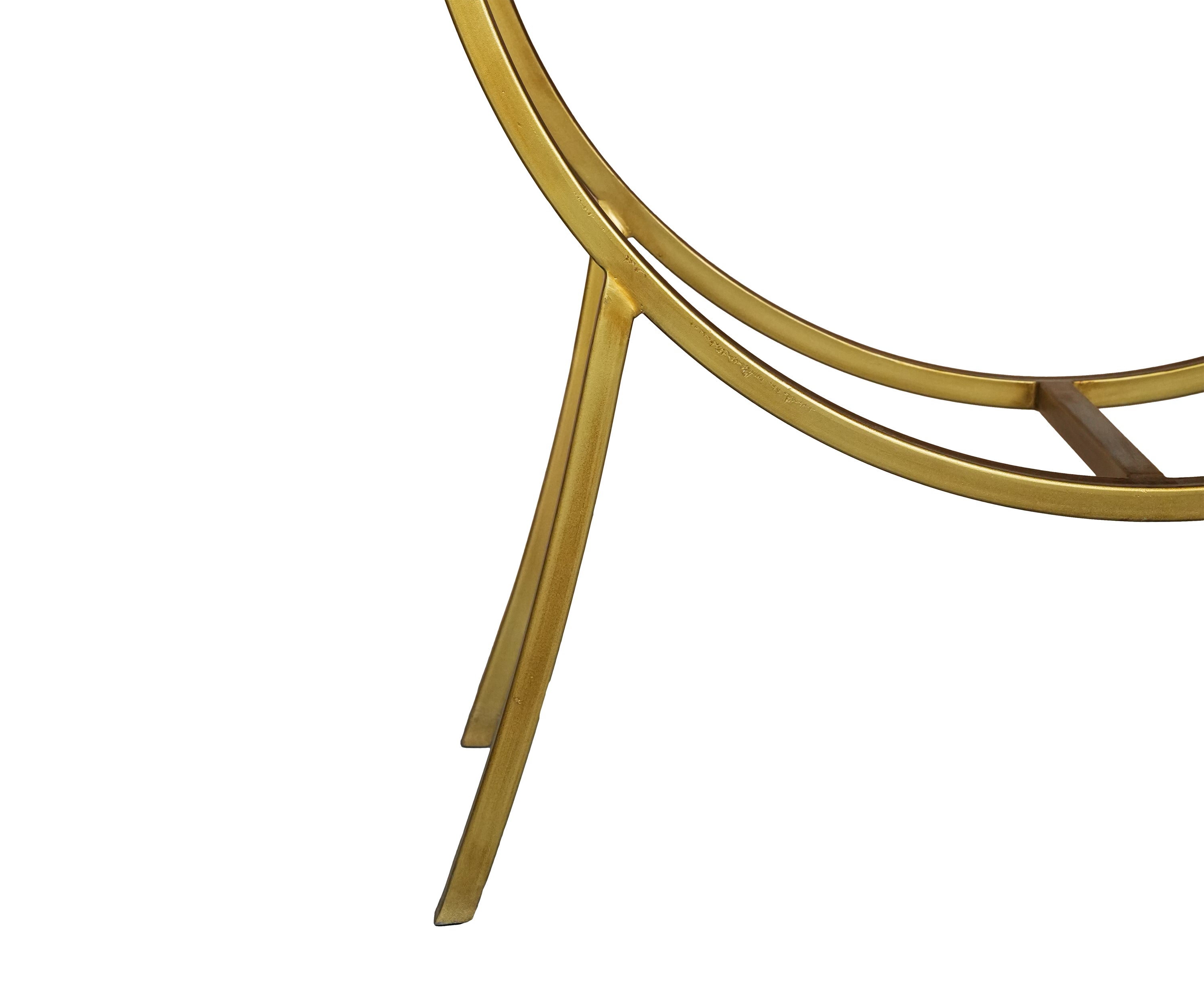 4-Tier Metal Arched Shelf with Wooden Shelves
