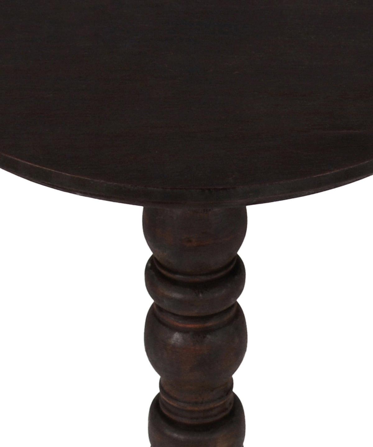 Round Turned Baluster Pedestal Accent Table
