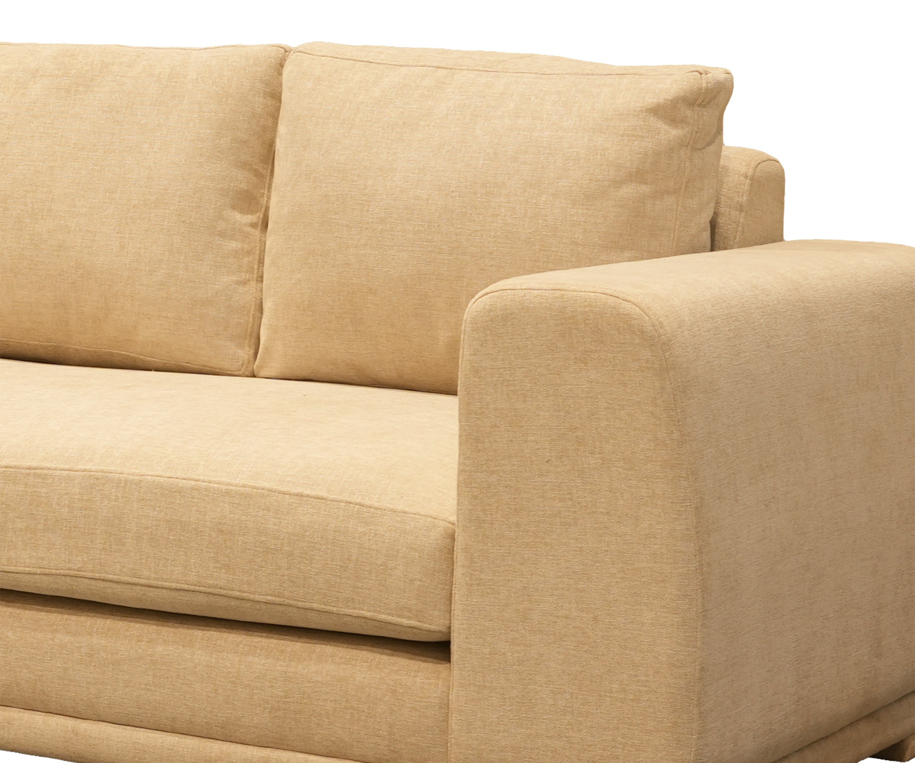 Modern Upholstered 3-Seater Sofa with Wide Arms