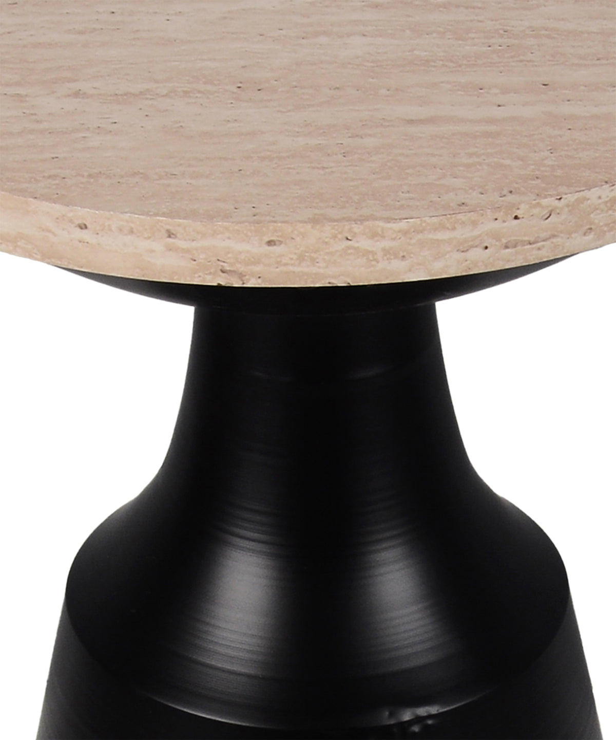 Minimalist Two Toned Black Sculptural End Table