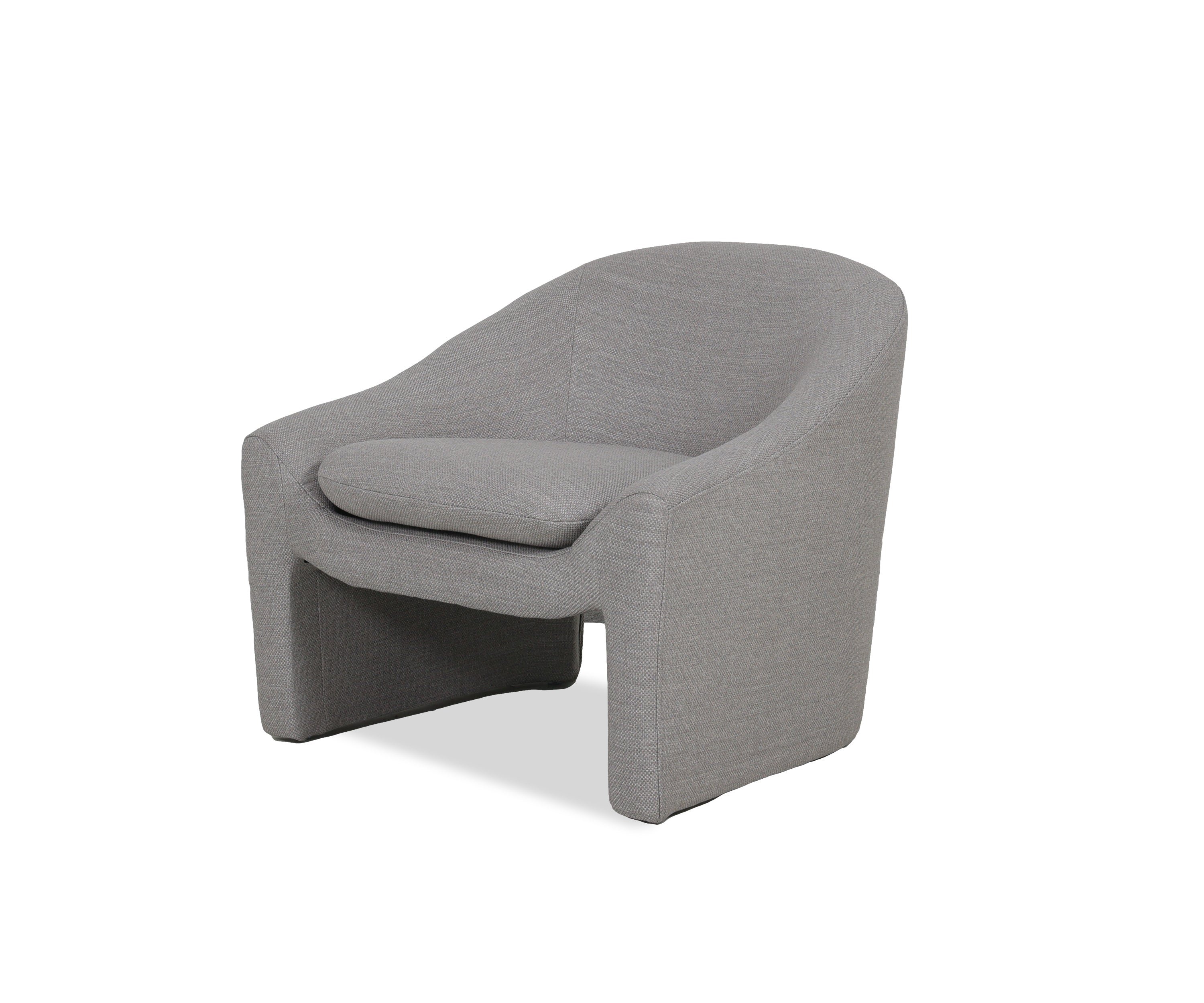 Modern Grey Textured Armchair