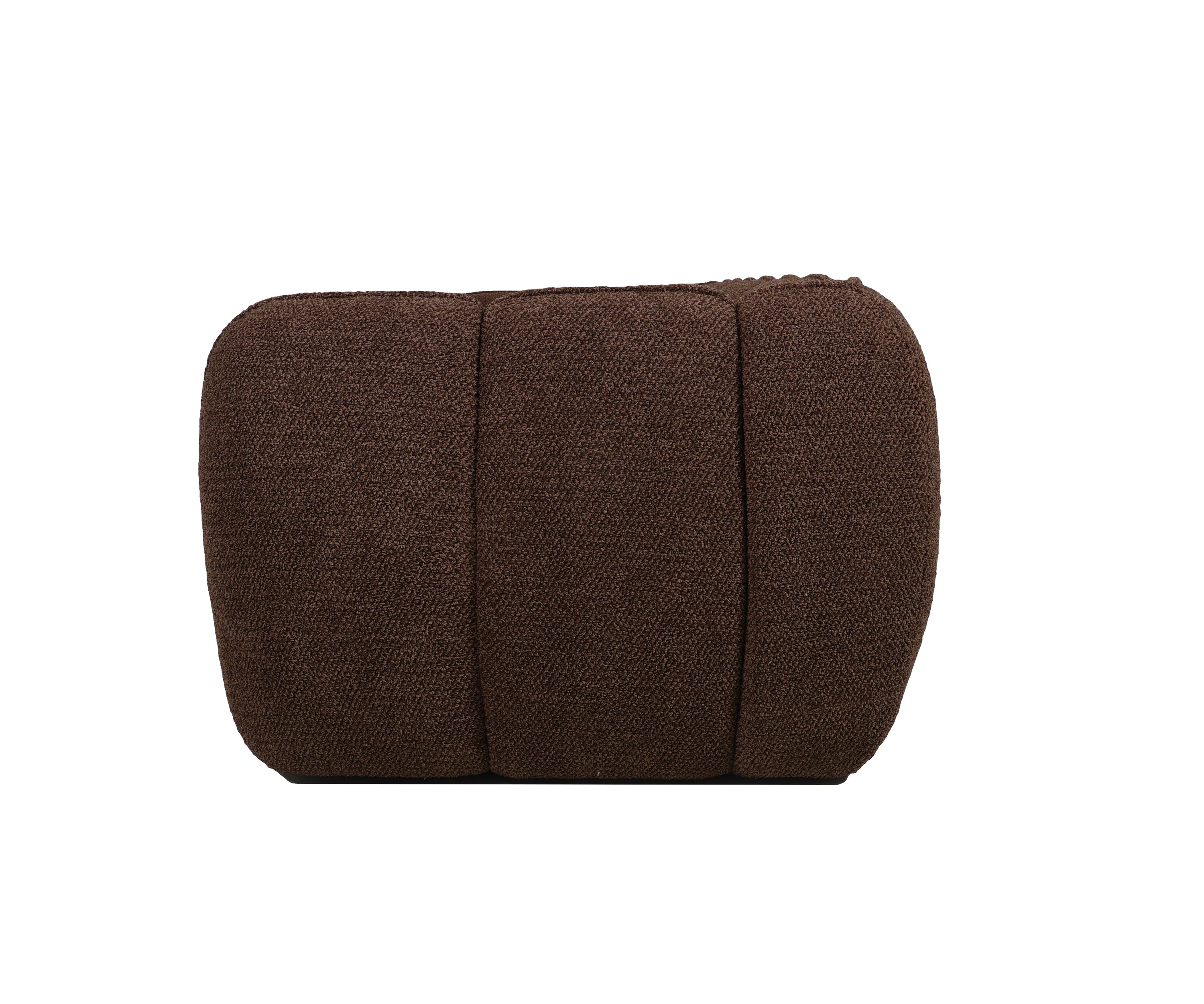 Bouclé Channel 3 Seater Sofa – Tufted Comfort in Deep Chocolate Brown