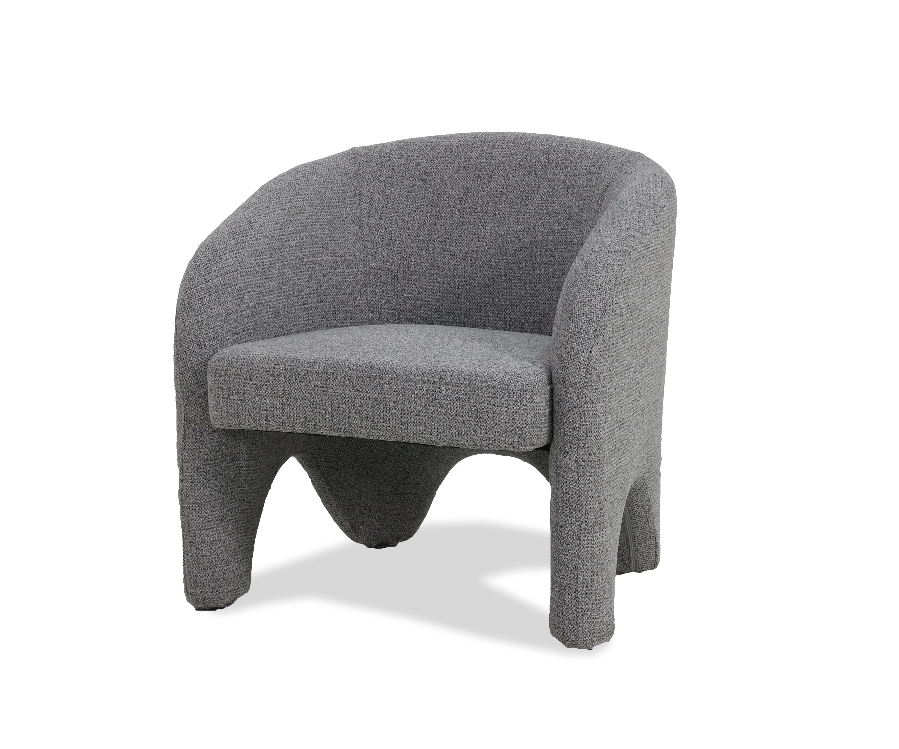 Contemporary Barrel Boucle Lounge Chair