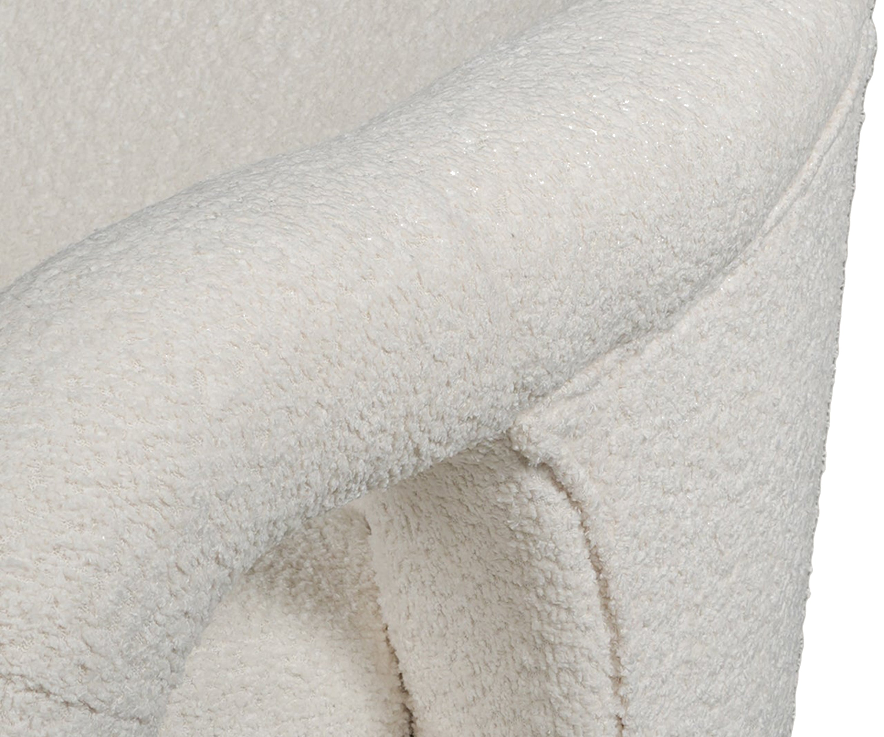 Arch Frame Ivory Bouclé Accent Chair
