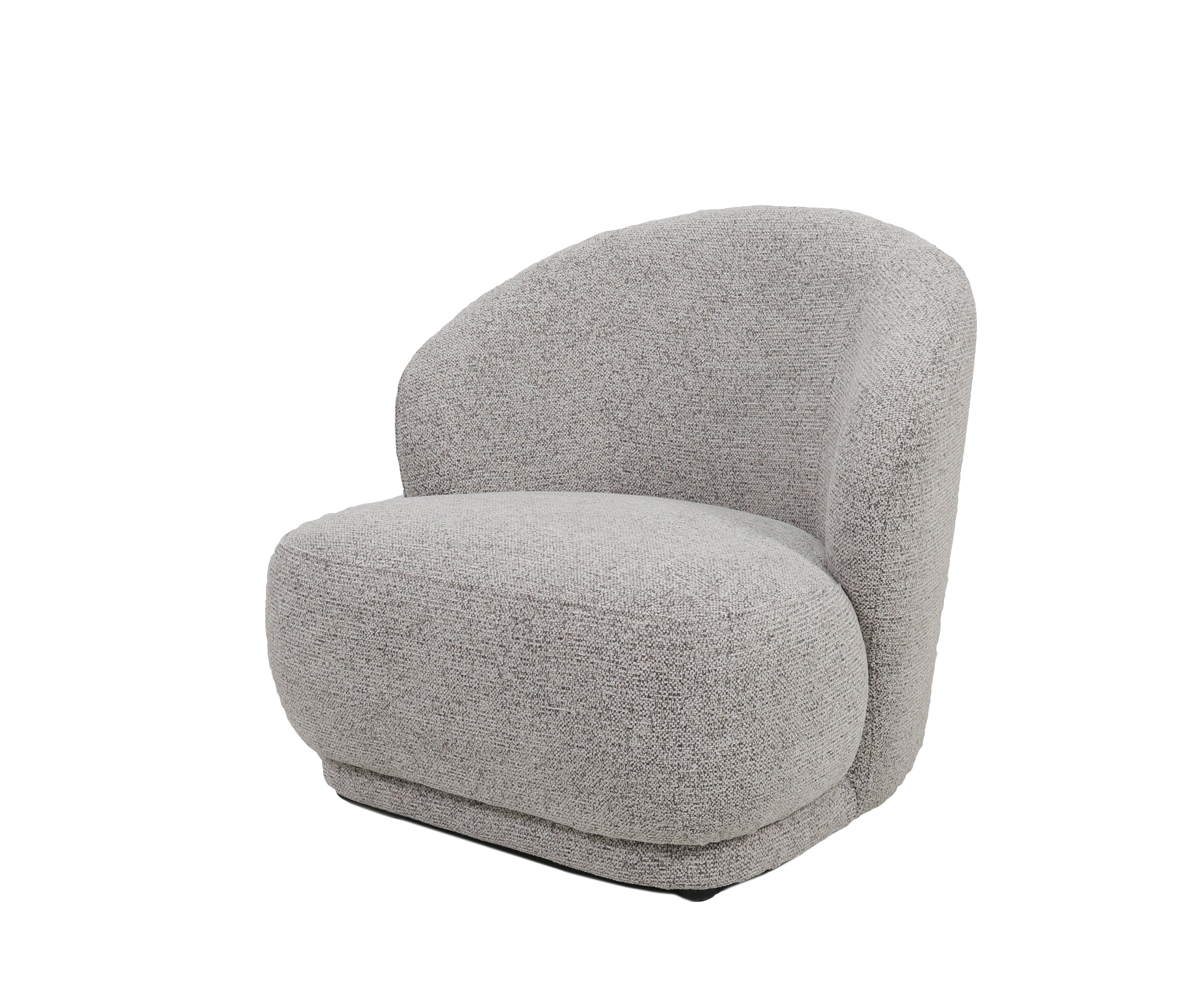 Curved Wrap-Around Boucle Chair