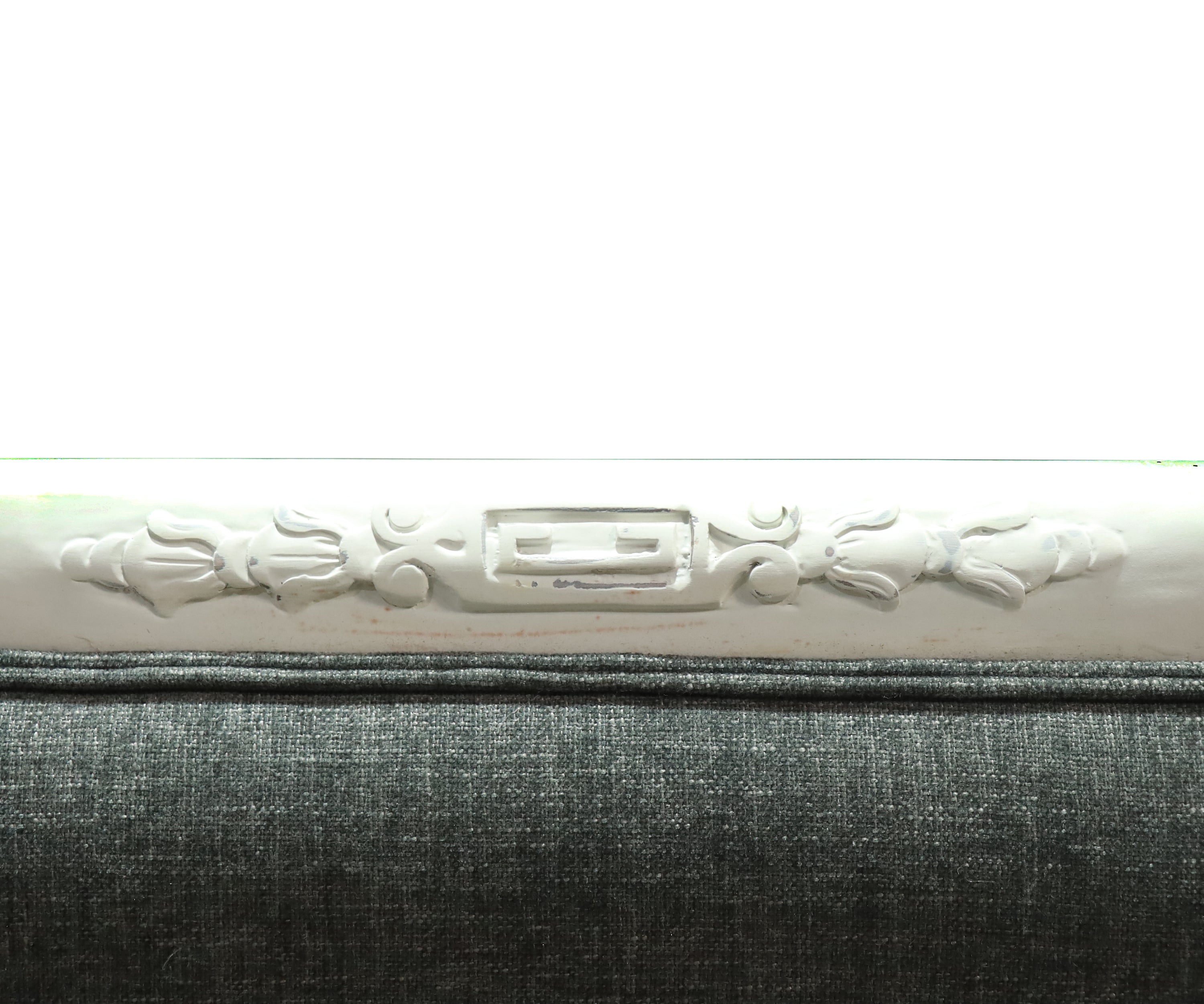 Gustavian French Style Teak Wood Three-Seater Sofa