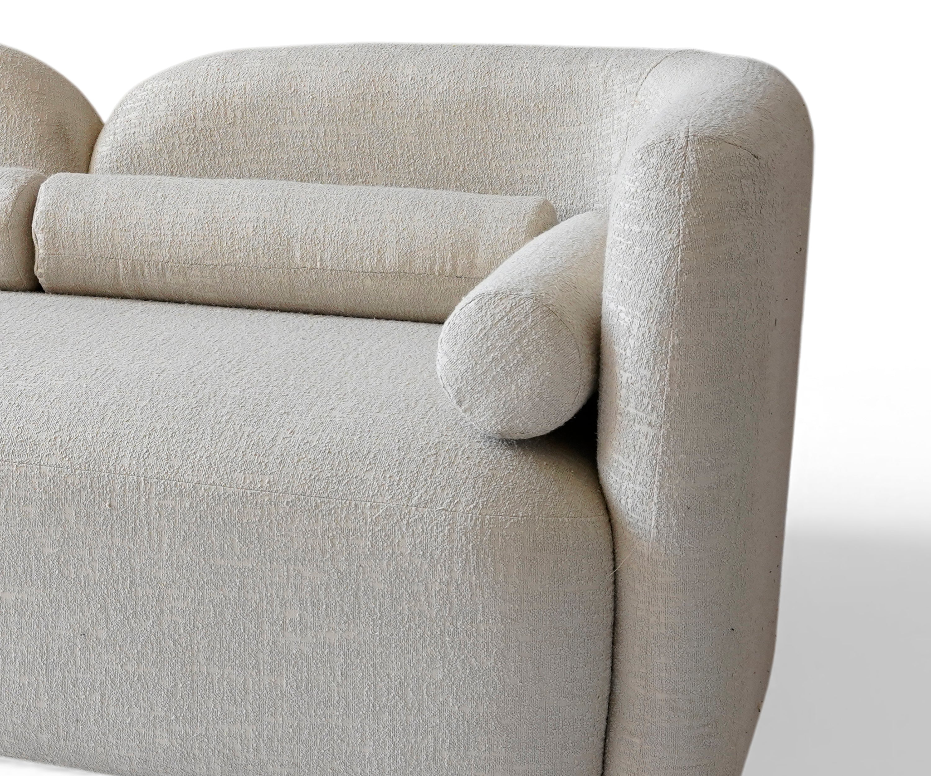 Bouclé Bolster 3 Seater Sofa