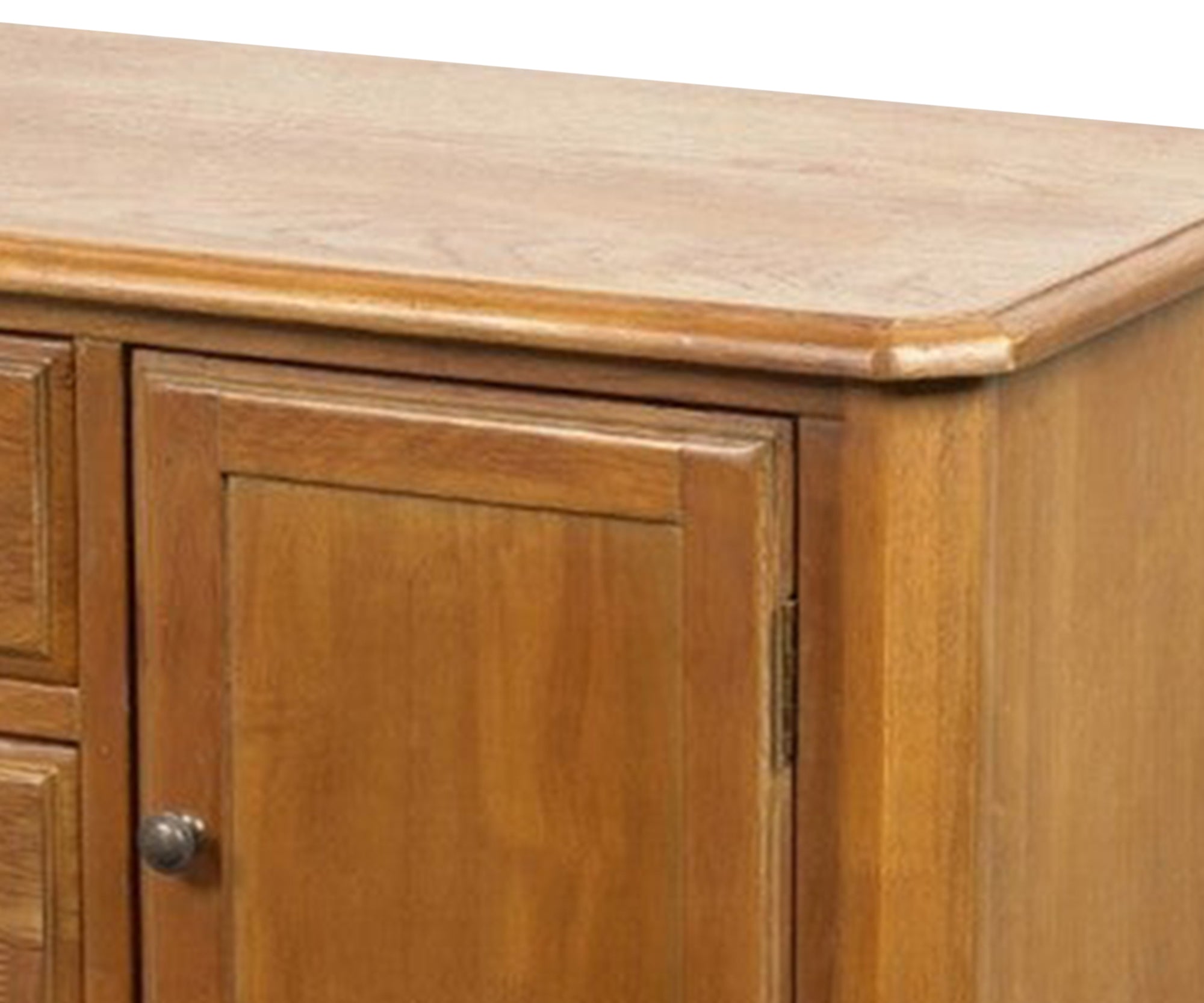 Oak Wood Sideboard Cabinet with Drawers and Doors