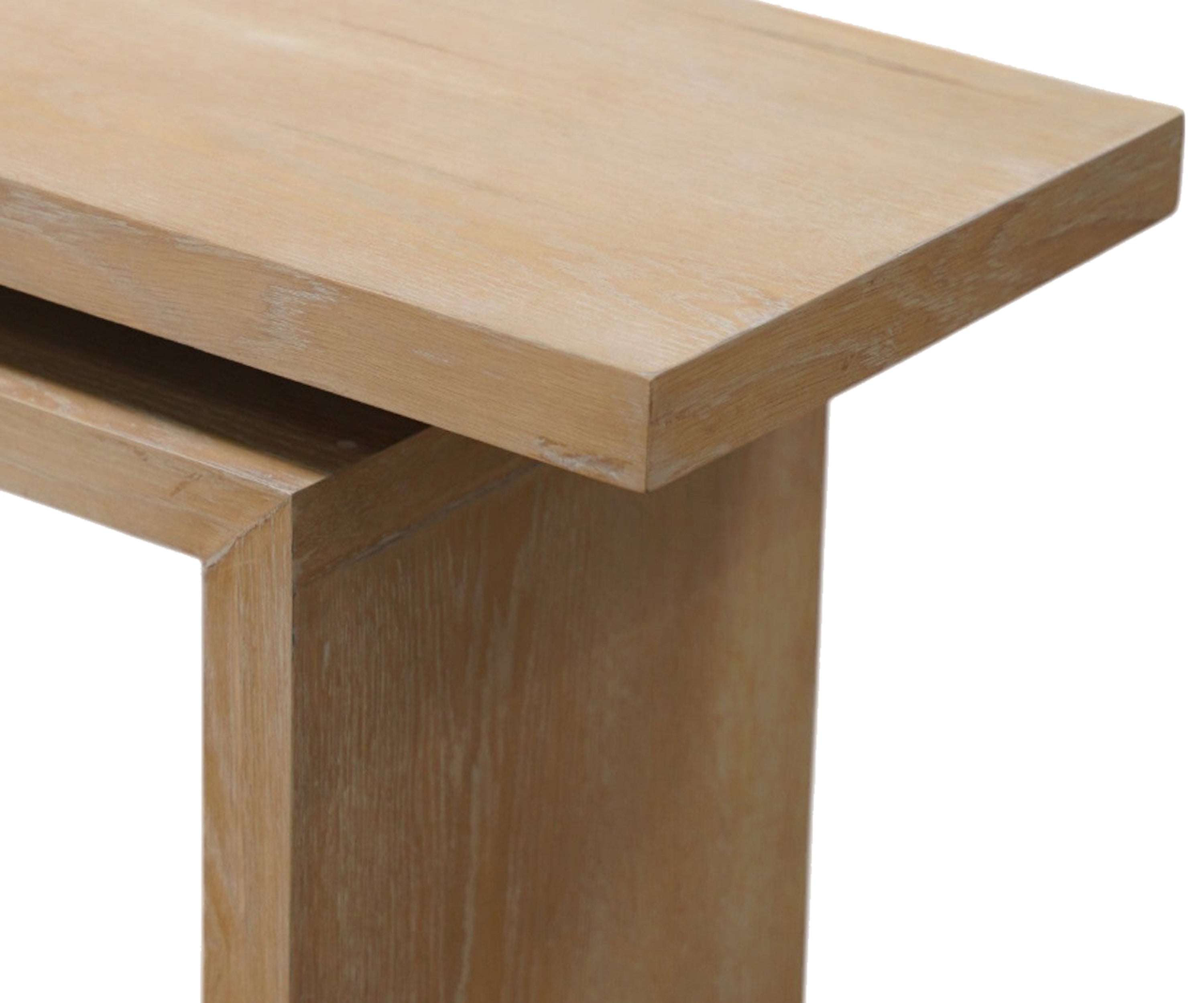 Modern Oak Console Table with Floating Top