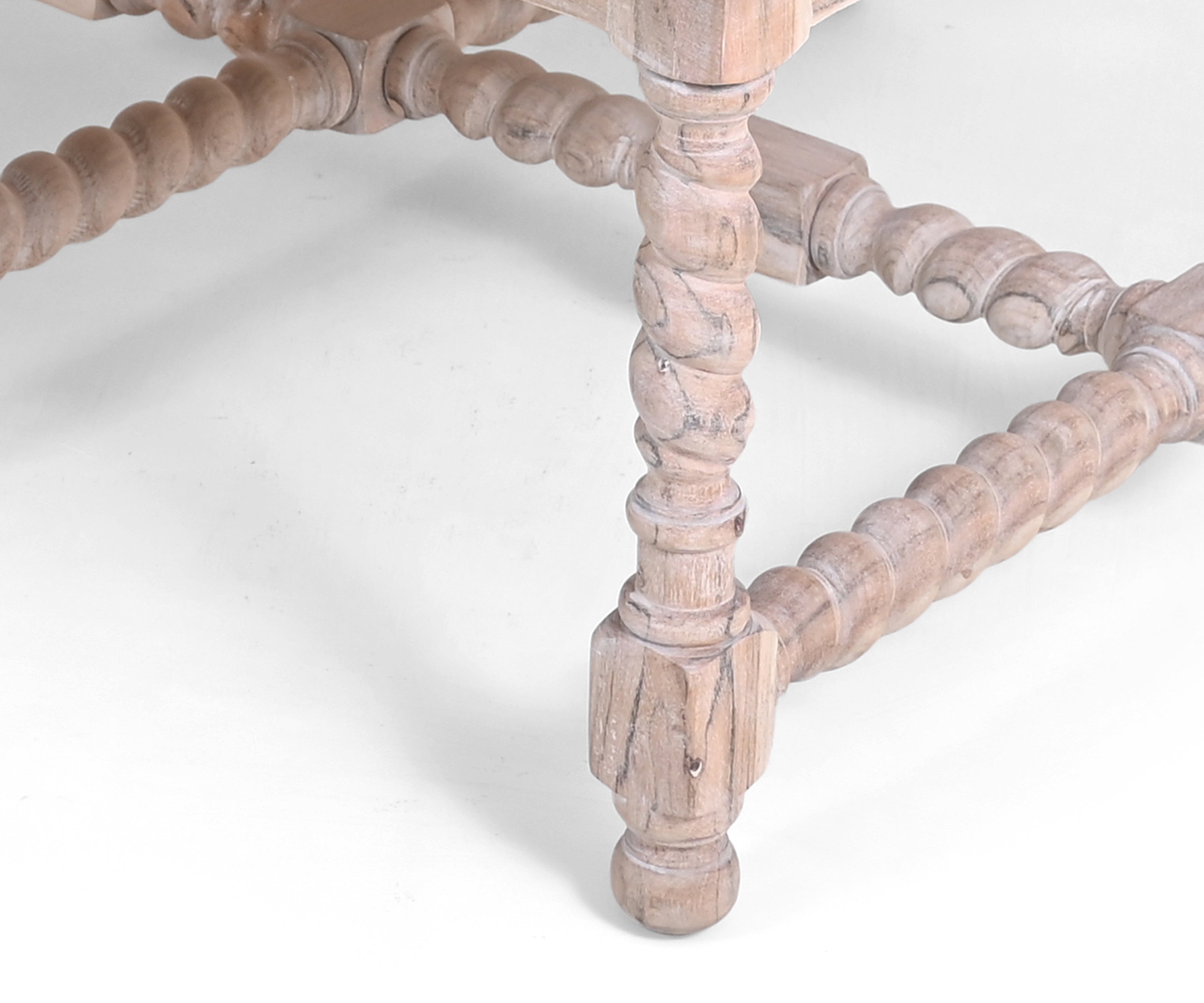 Barley Twist Solid Wood Coffee Table - Pink