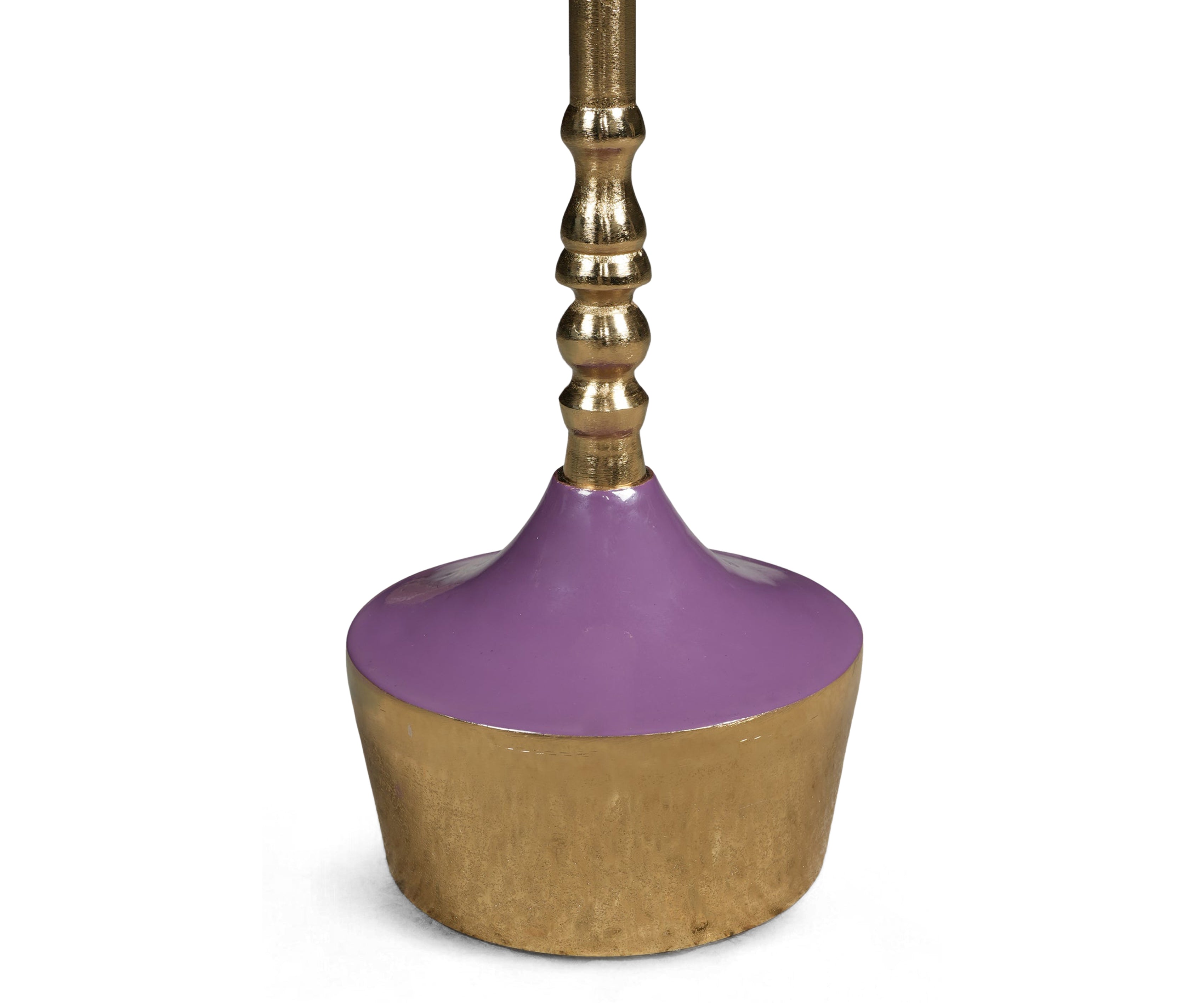 Brass Martini Side Table with Purple Tray Top