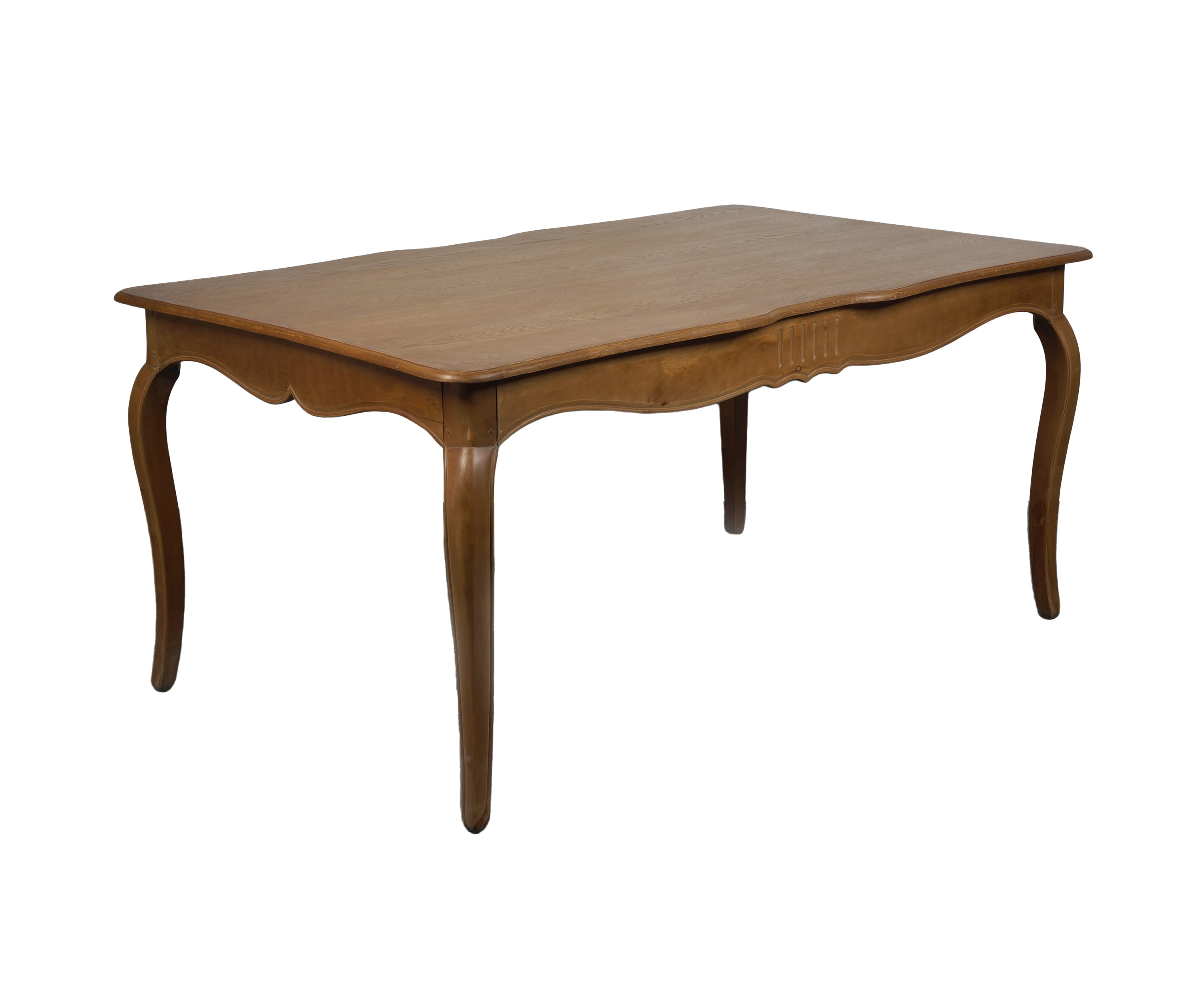 French Provincial Solid wood Rectangular Dining Table with Cabriole Legs
