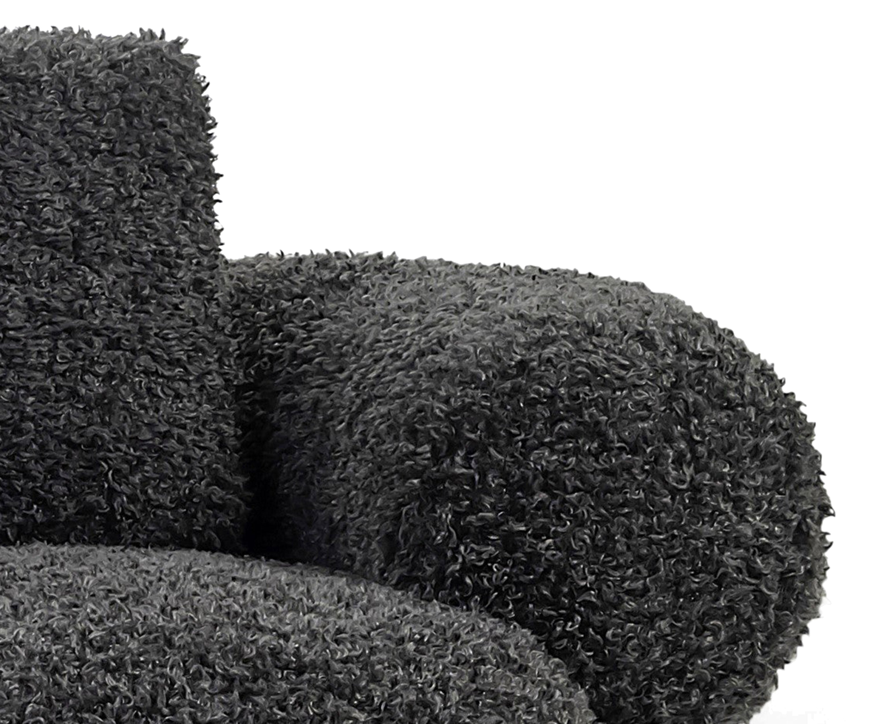 Midnight Fur 2 Seater Sofa