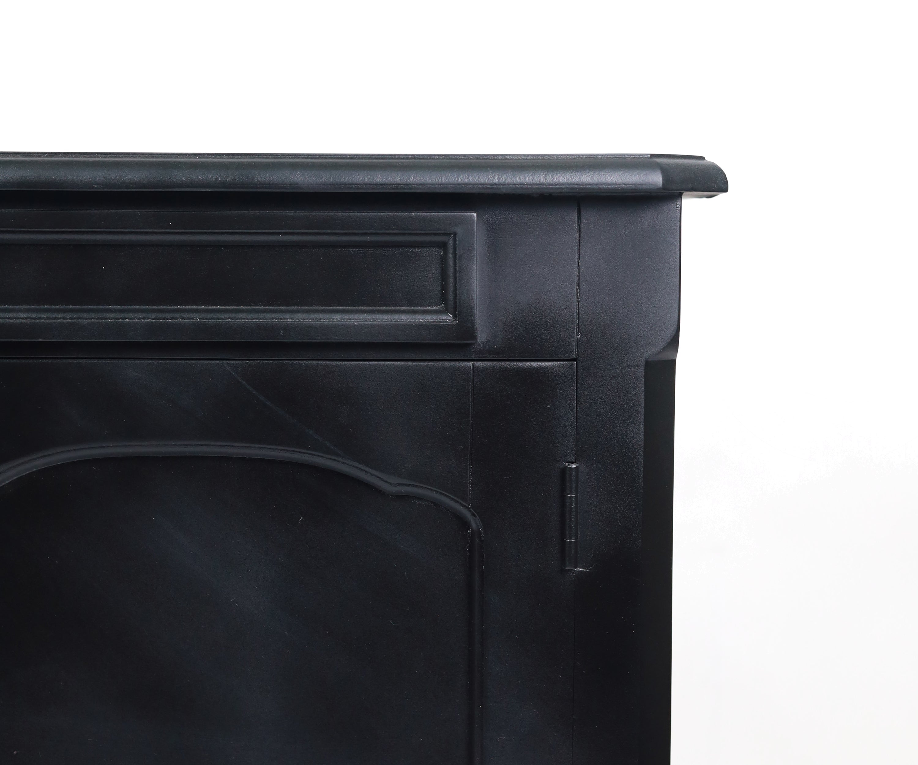 French Style Black Teak Wood Cabinet