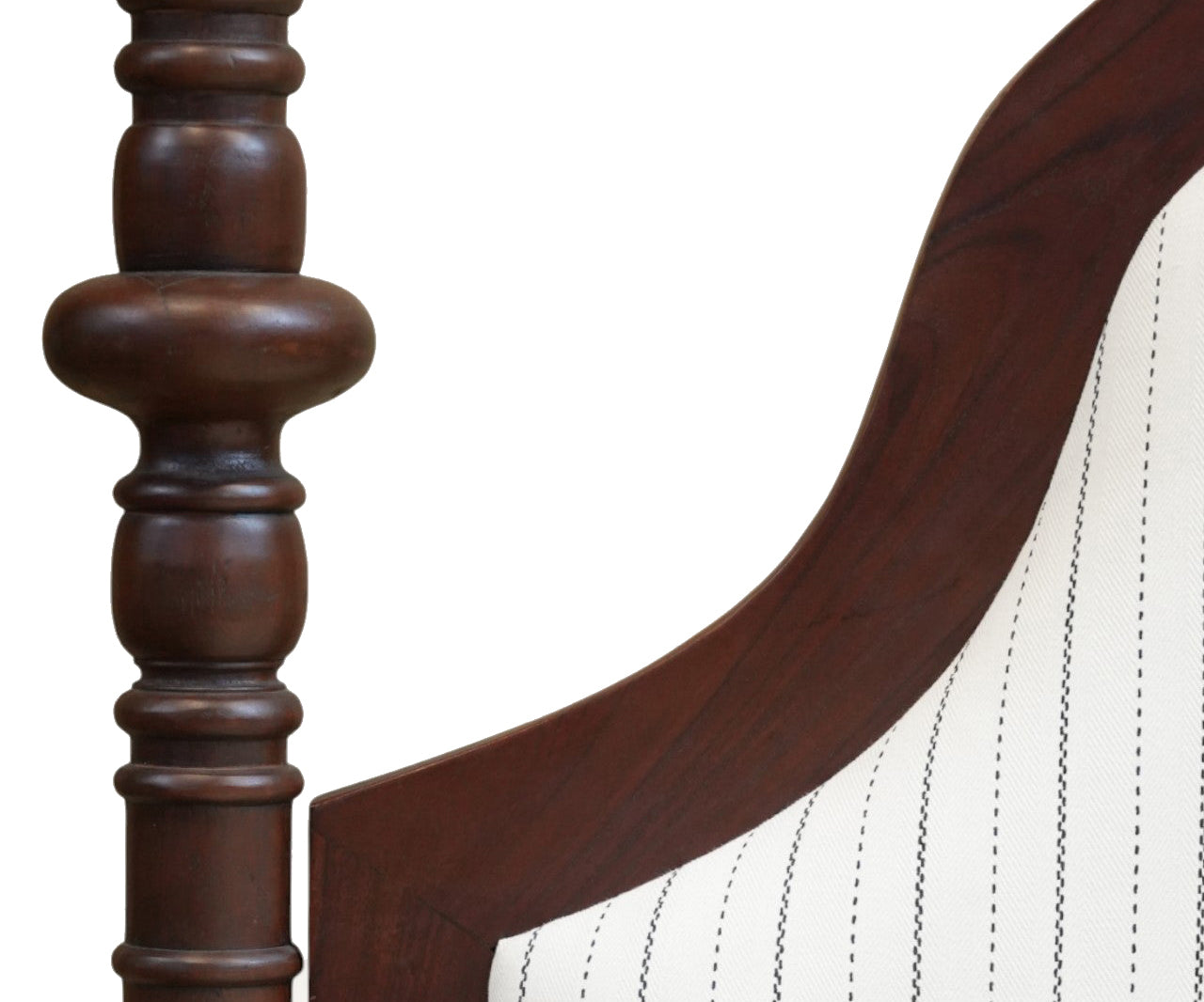English Heritage Upholstered Acacia Poster Bed