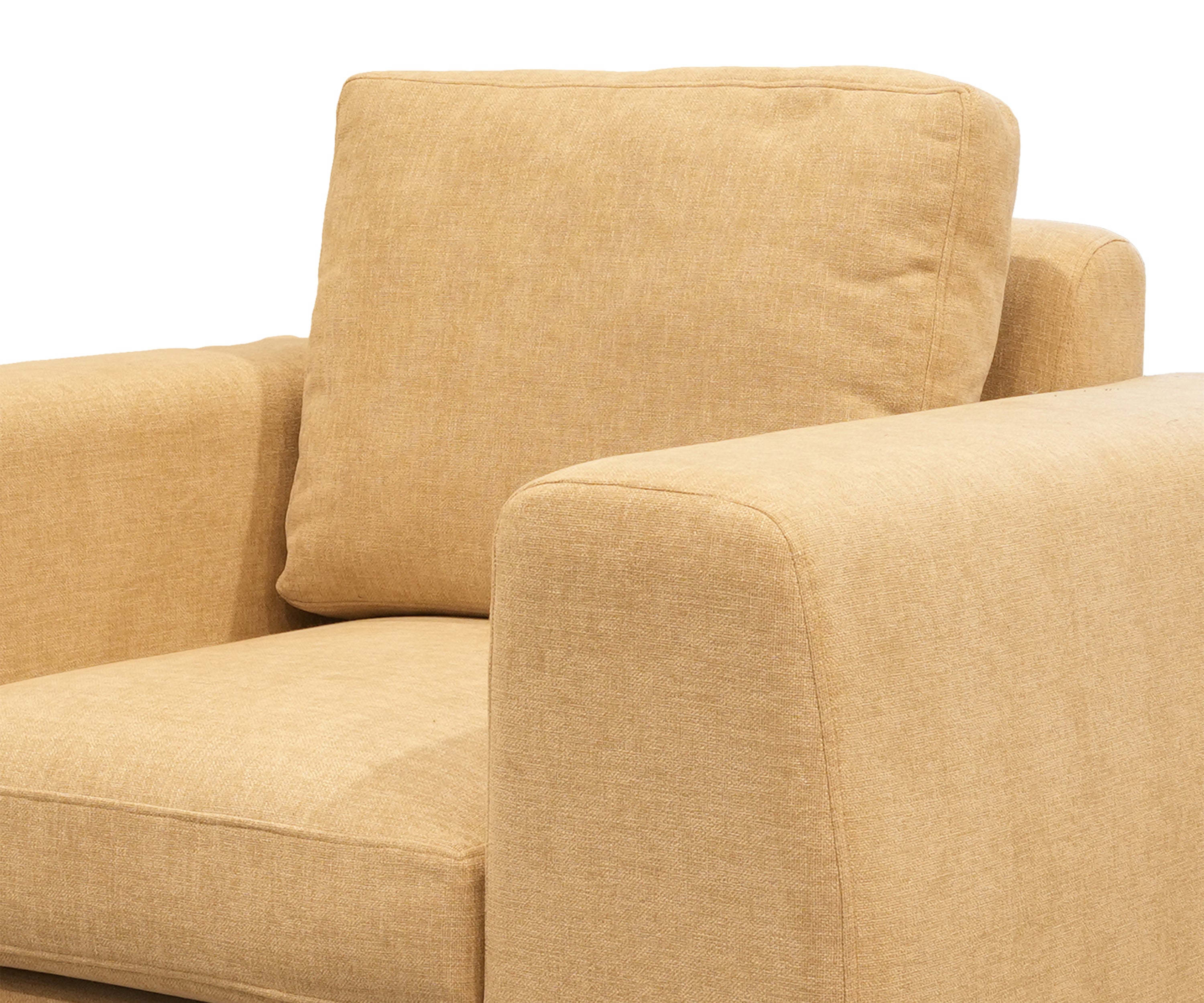 Modern Upholstered Single-Seater Sofa with Wide Arms