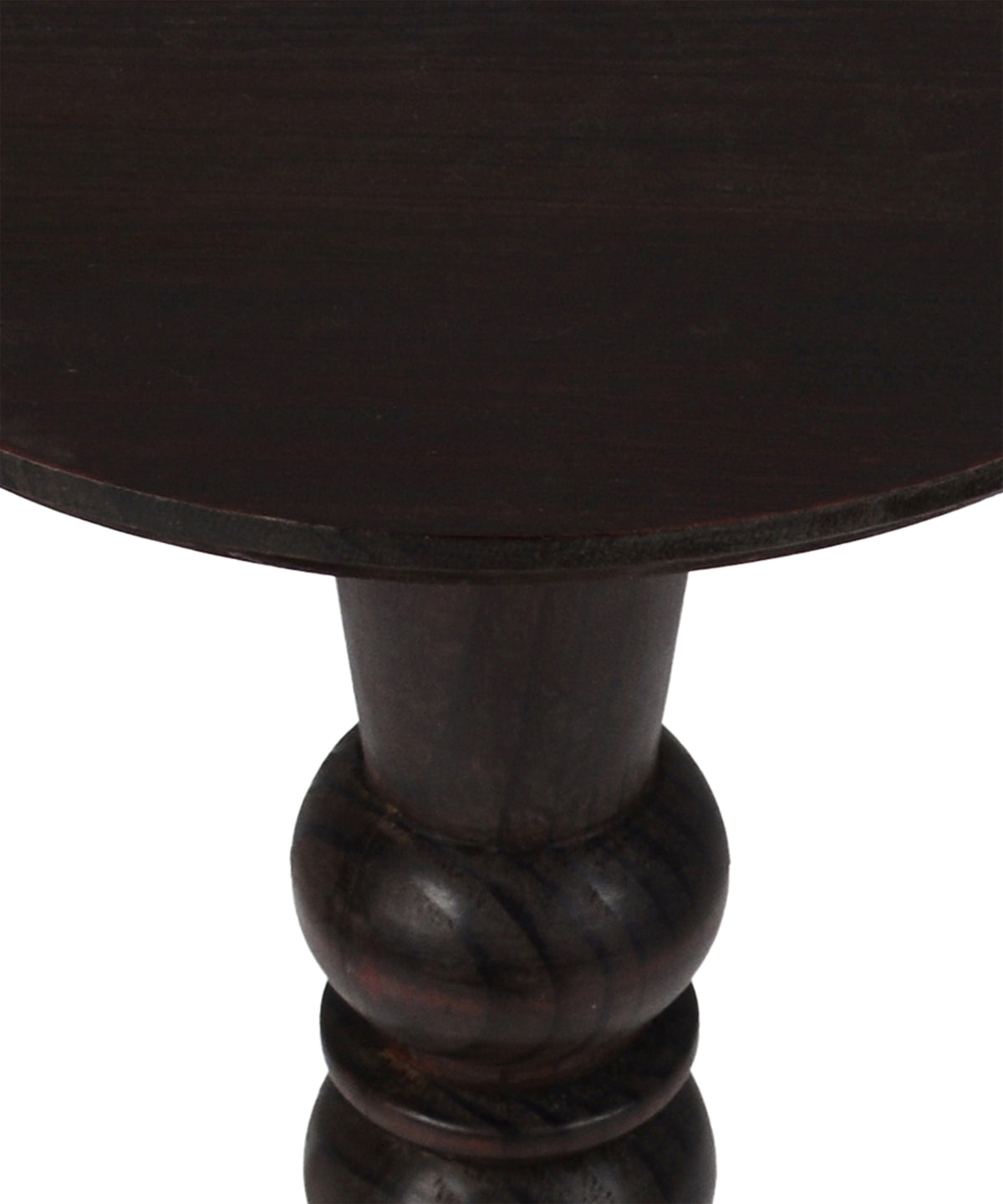 Circular Double Bobbin Pedestal End Table